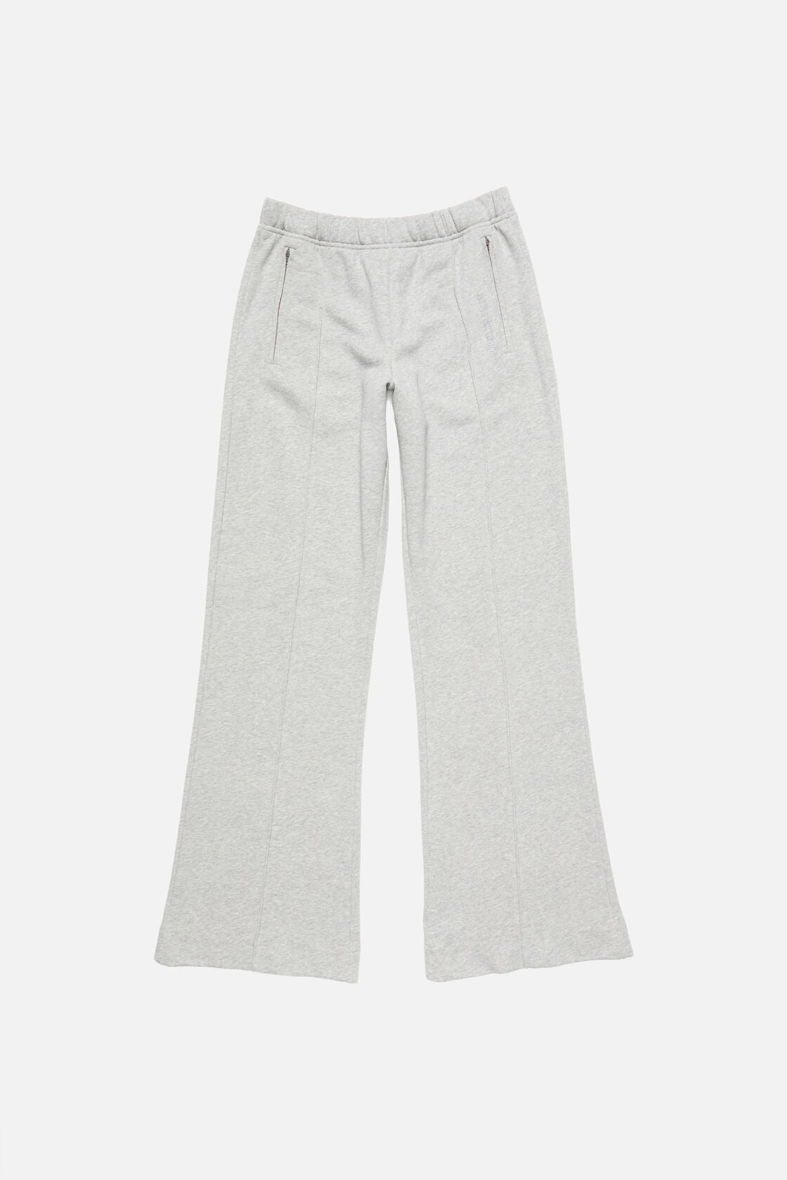 Fleece trousers with logo, Grey Melange, 2000x