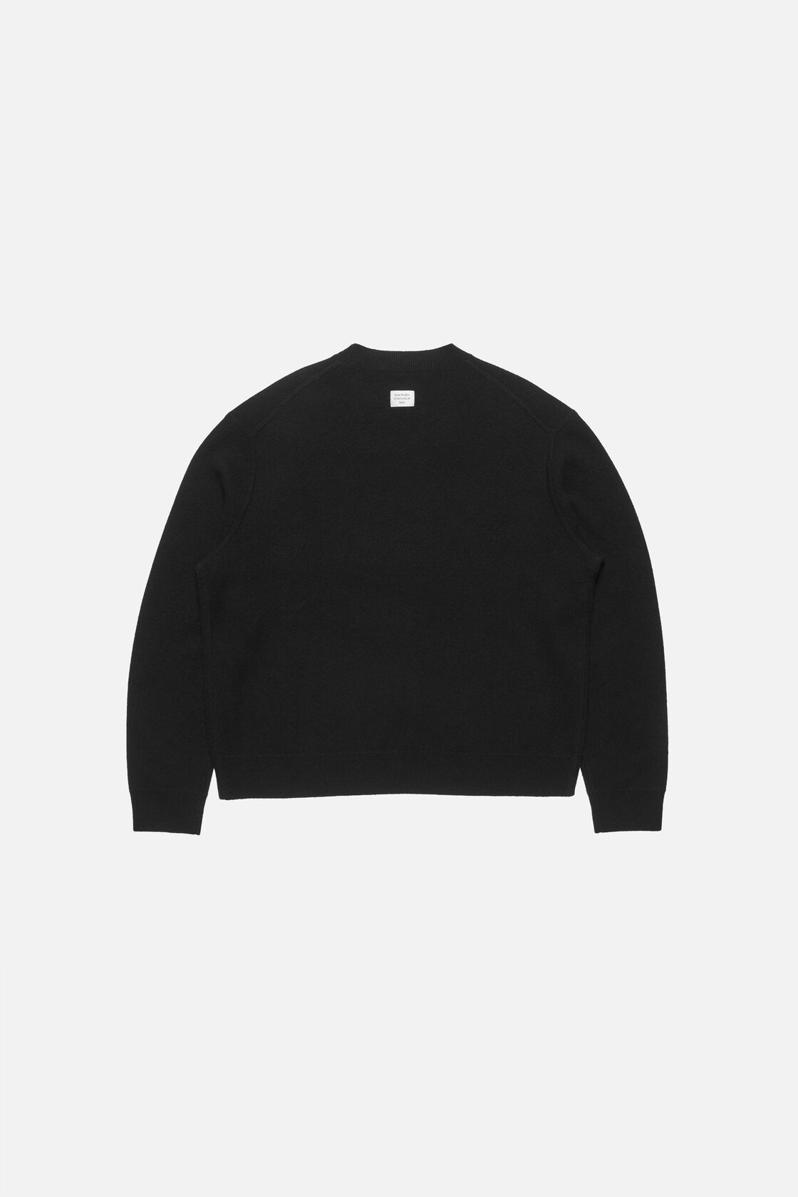Cashmere sweater with logo, Black, 2000x