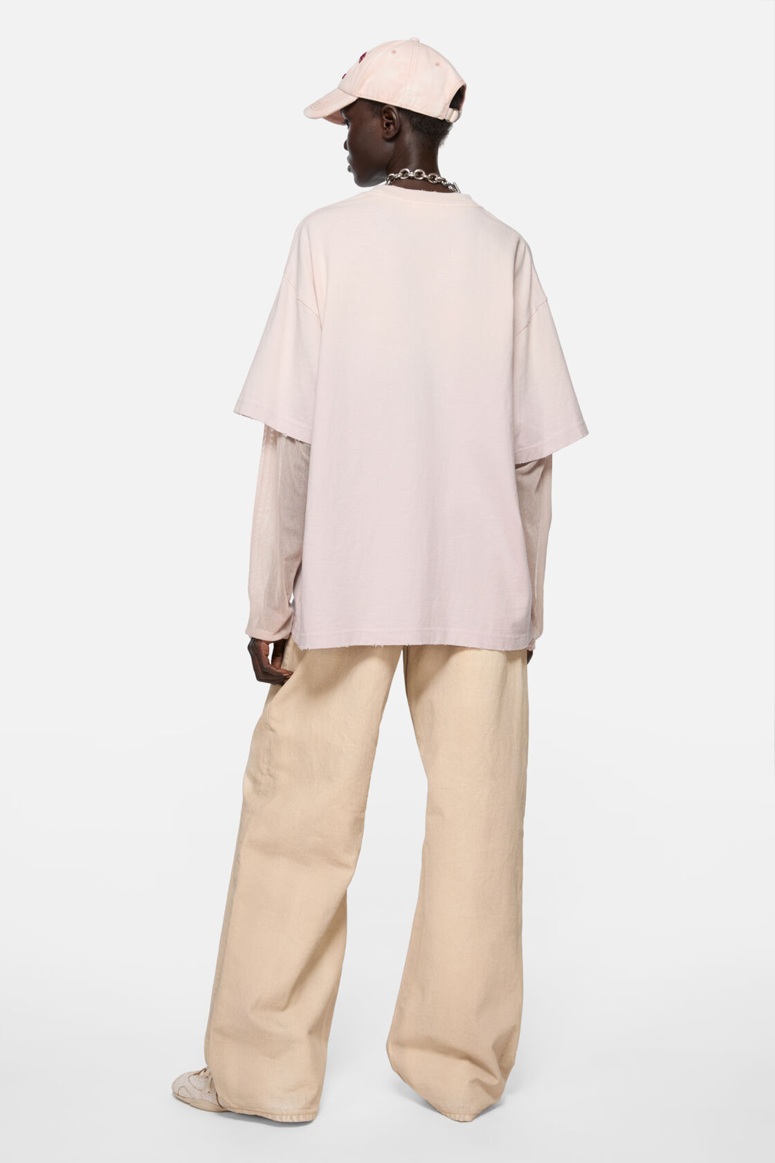 레이어드 프린트 티셔츠, 바이올렛 핑크, 2000x