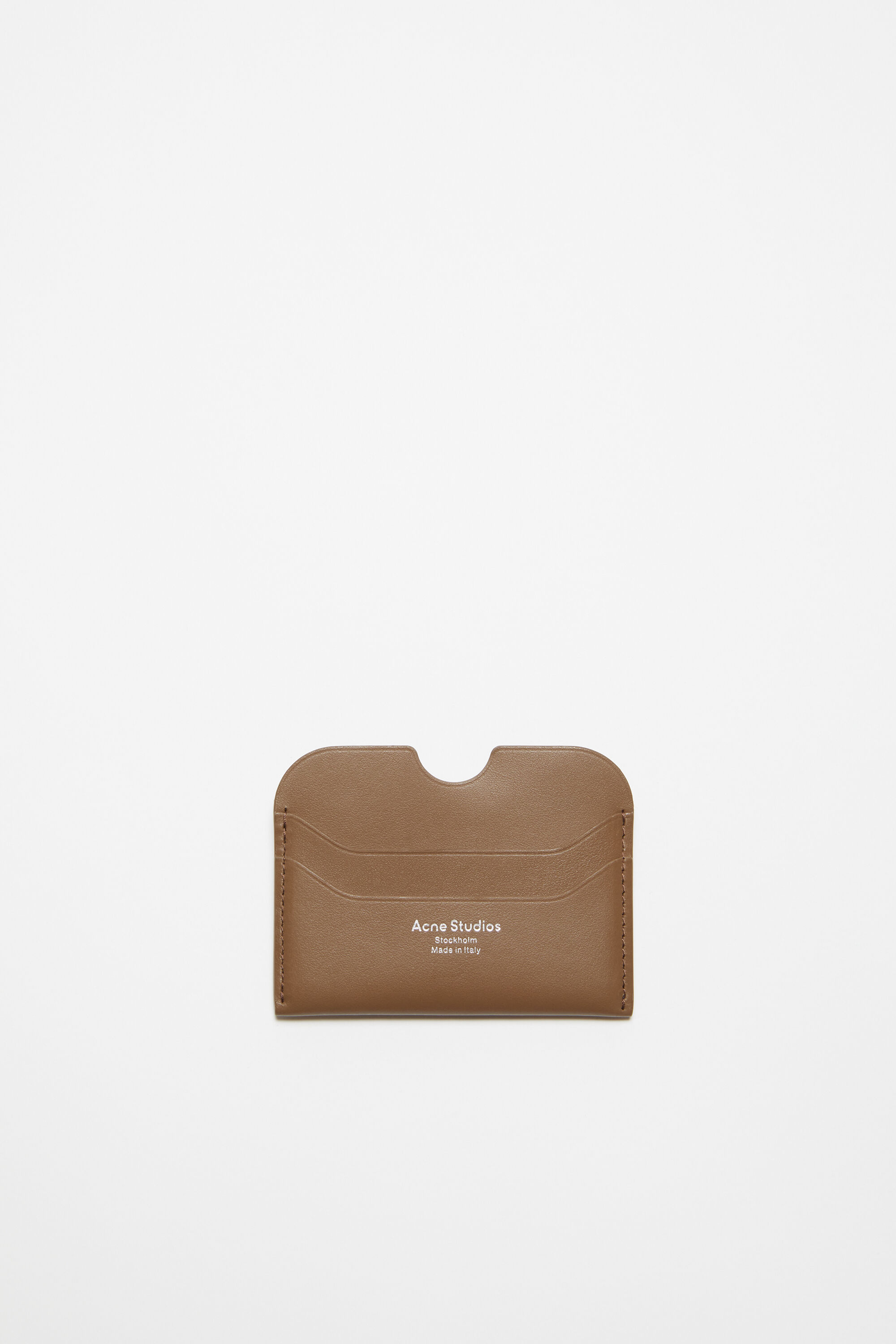 Acne Studios - Leather card holder - Camel brown