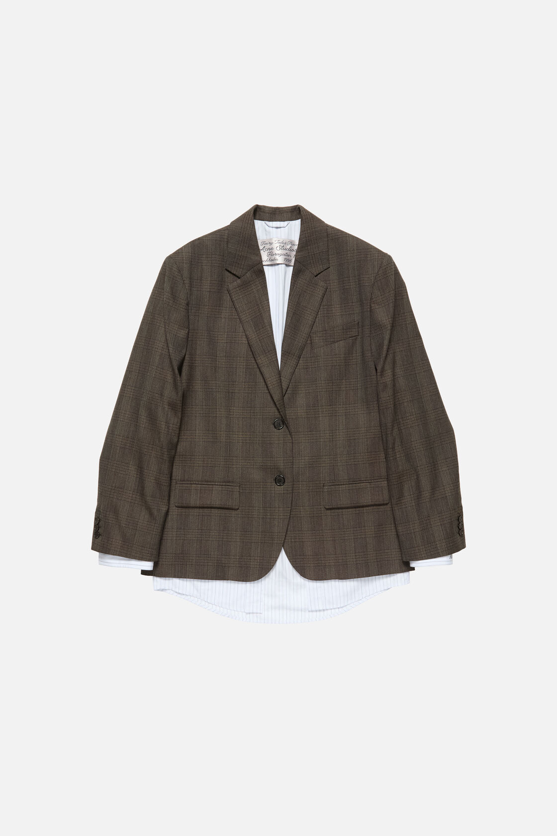 Layered wool suit jacket, Brown/black, 2000x