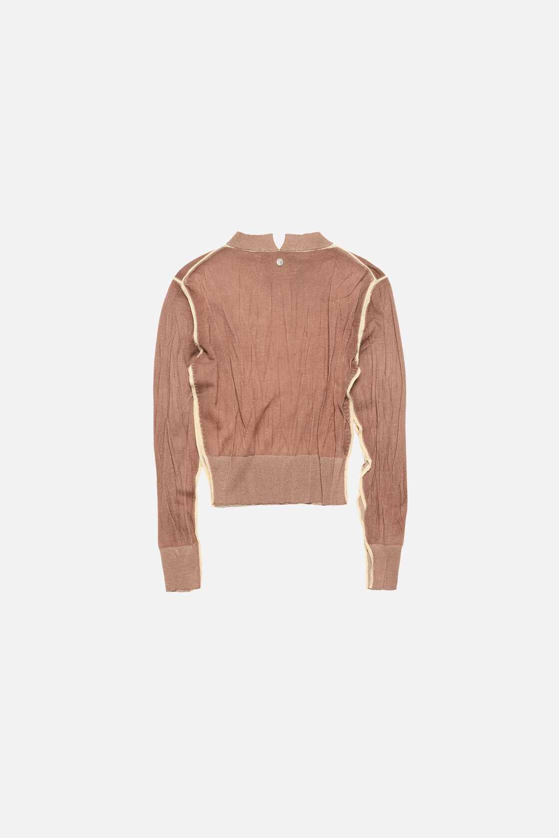 Wrinkled v-neck sweater, Old pink, 2000x