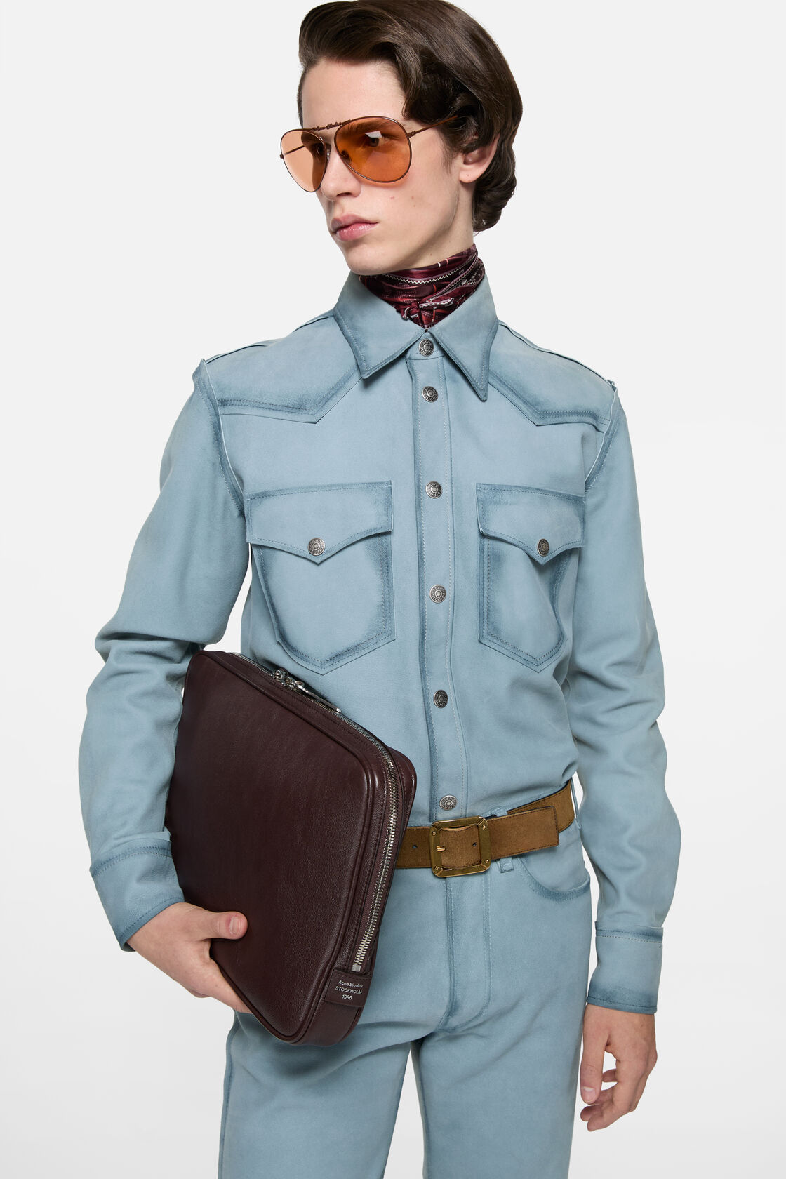 Suede overshirt, Light blue, 2000x