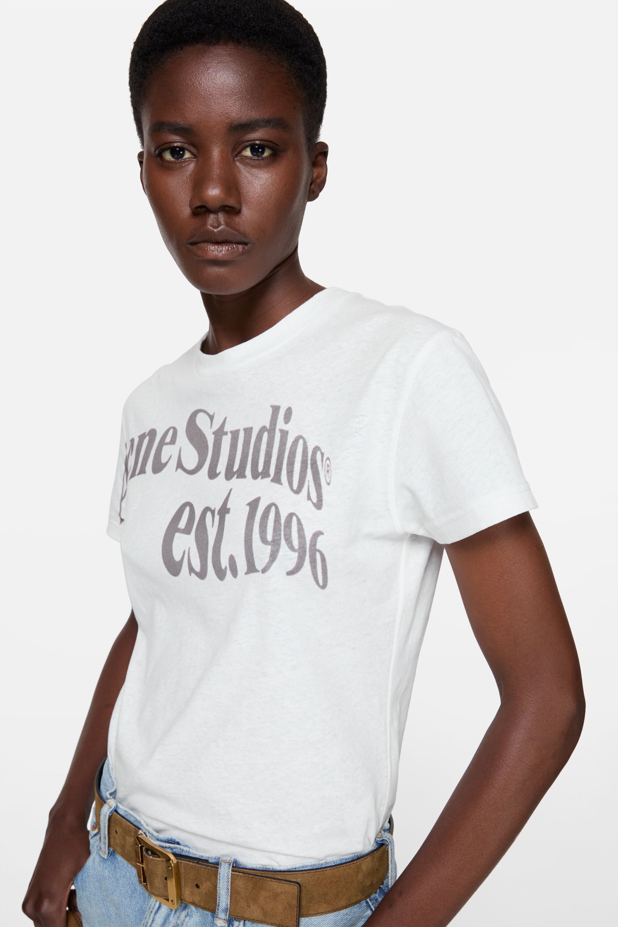 Acne Studios コットンデザインシャツ　ホワイト ACNE - Acne Studios コットンデザインシャツ ホワイトの通販 by non