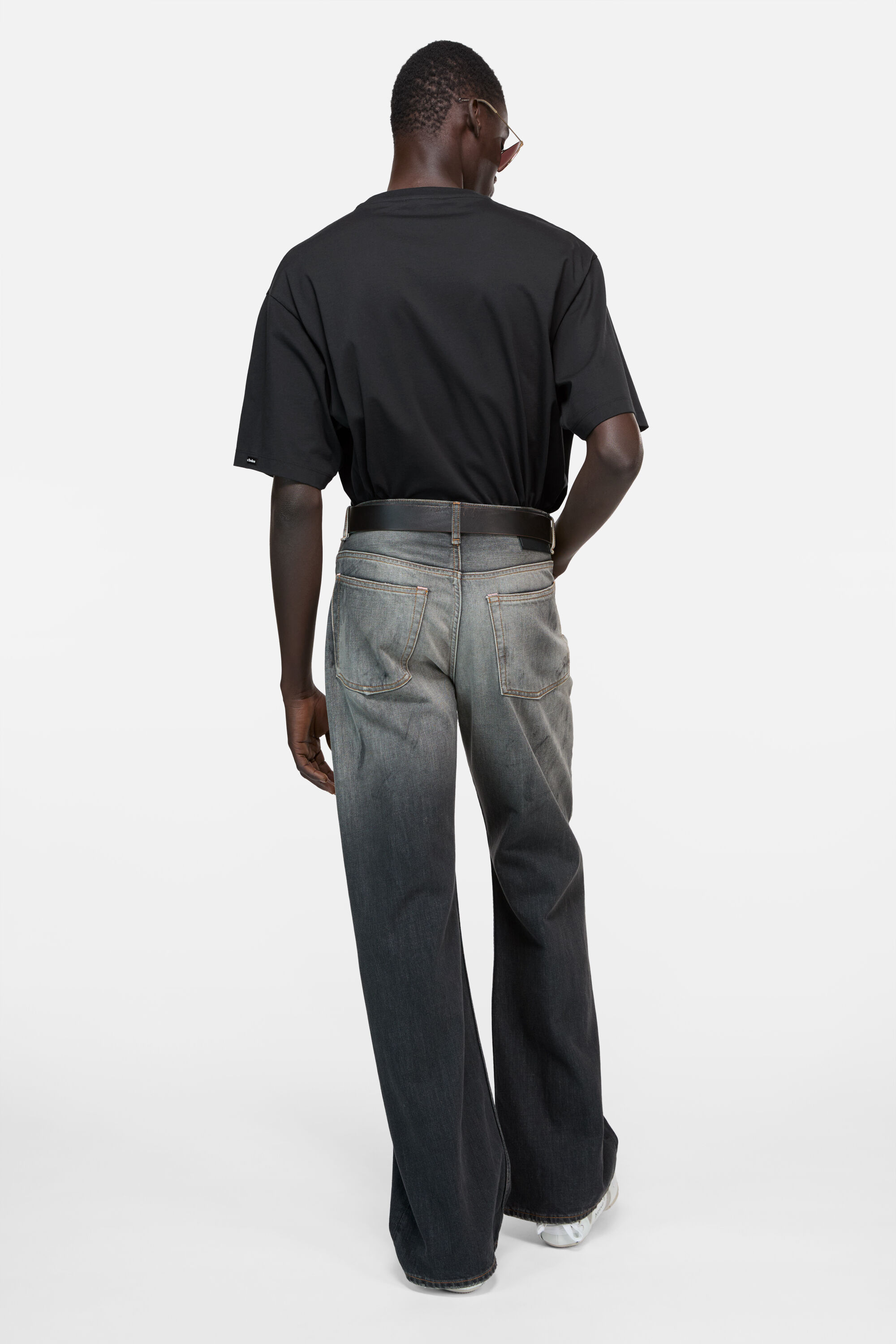 Acne Studios - サテンロゴTシャツ - リラックスフィット - ブラック