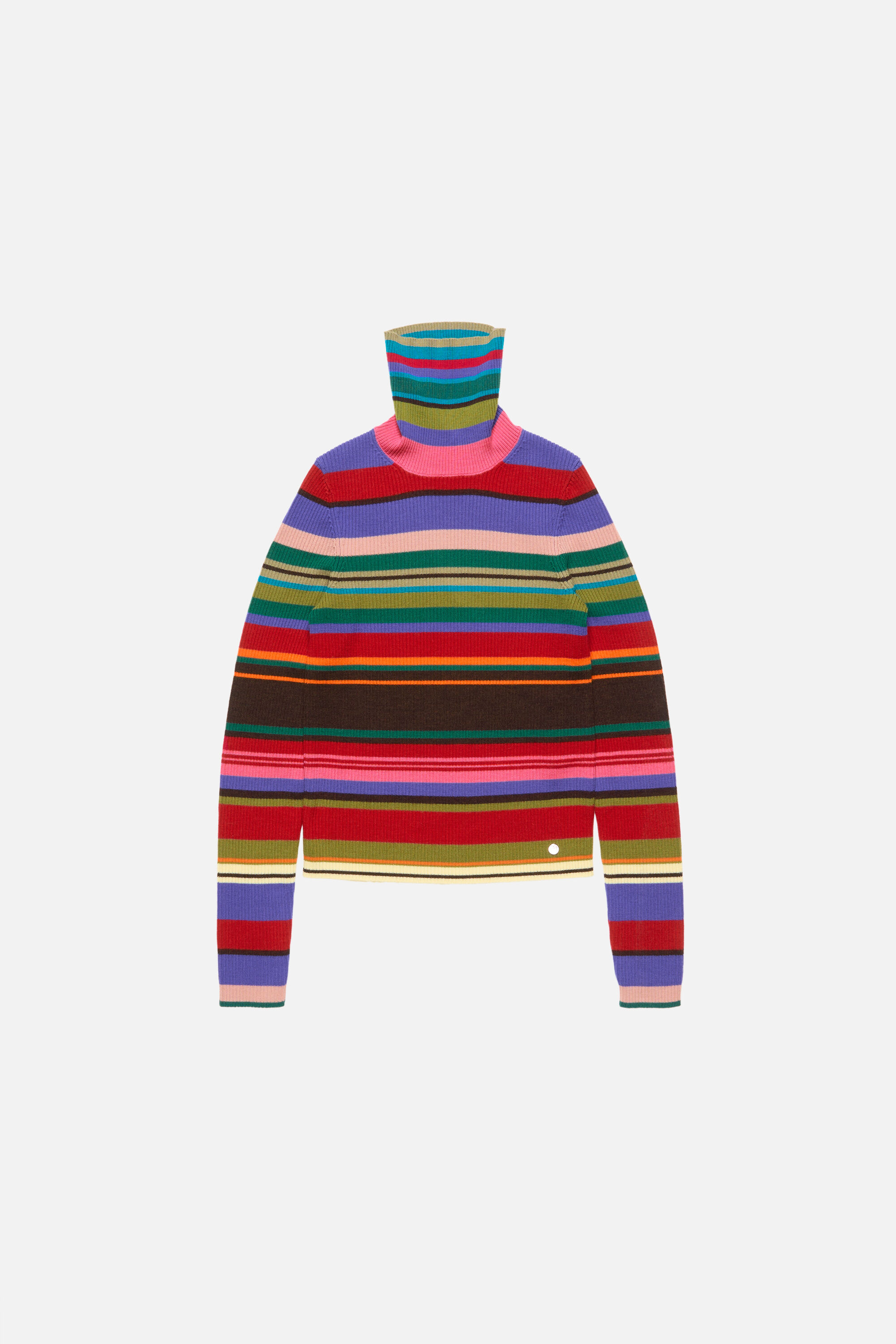 Acne Studios - Striped wool turtleneck - Red/purple