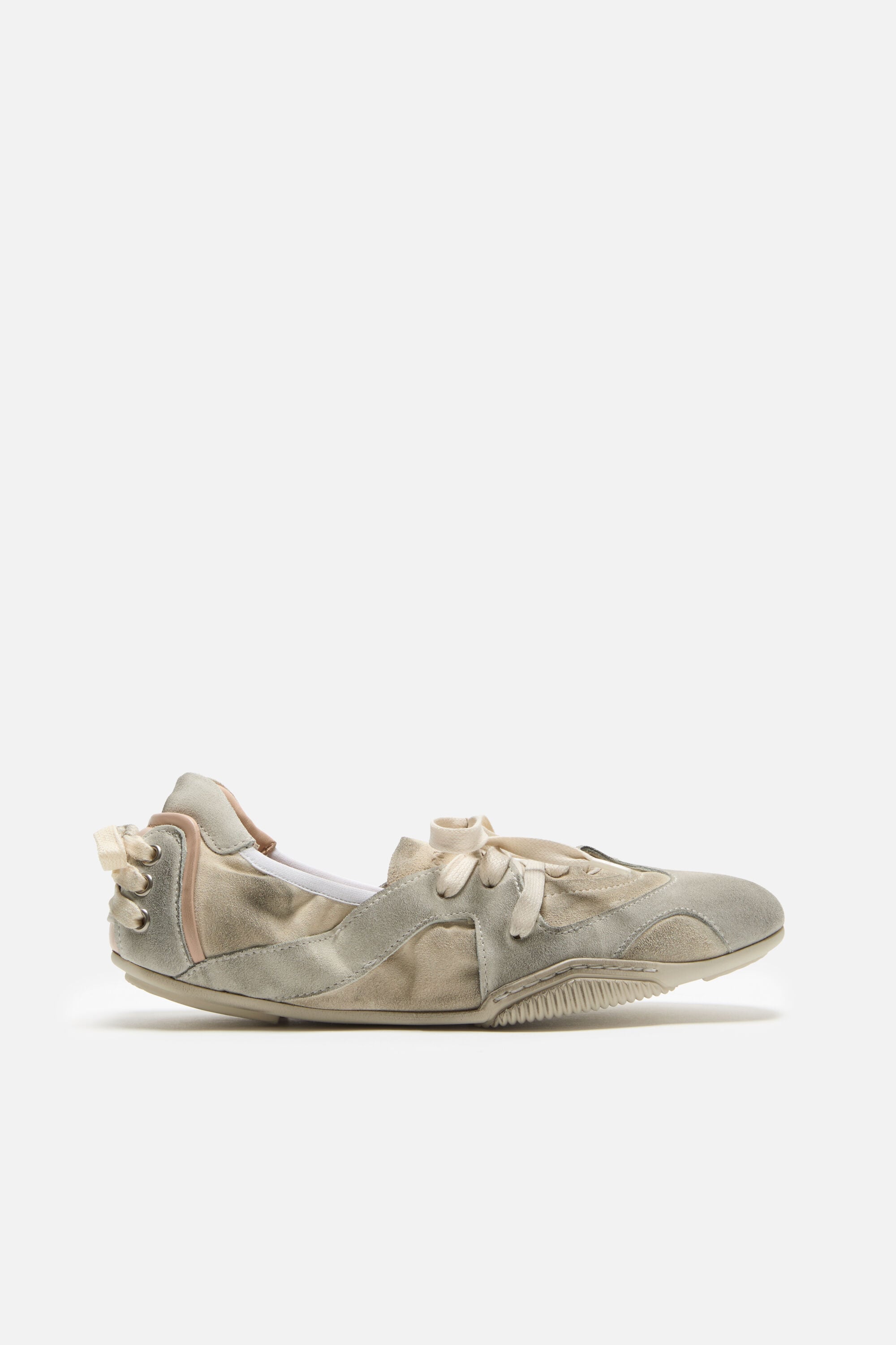 Acne Studios - Lace-up suede shoes - Multi White