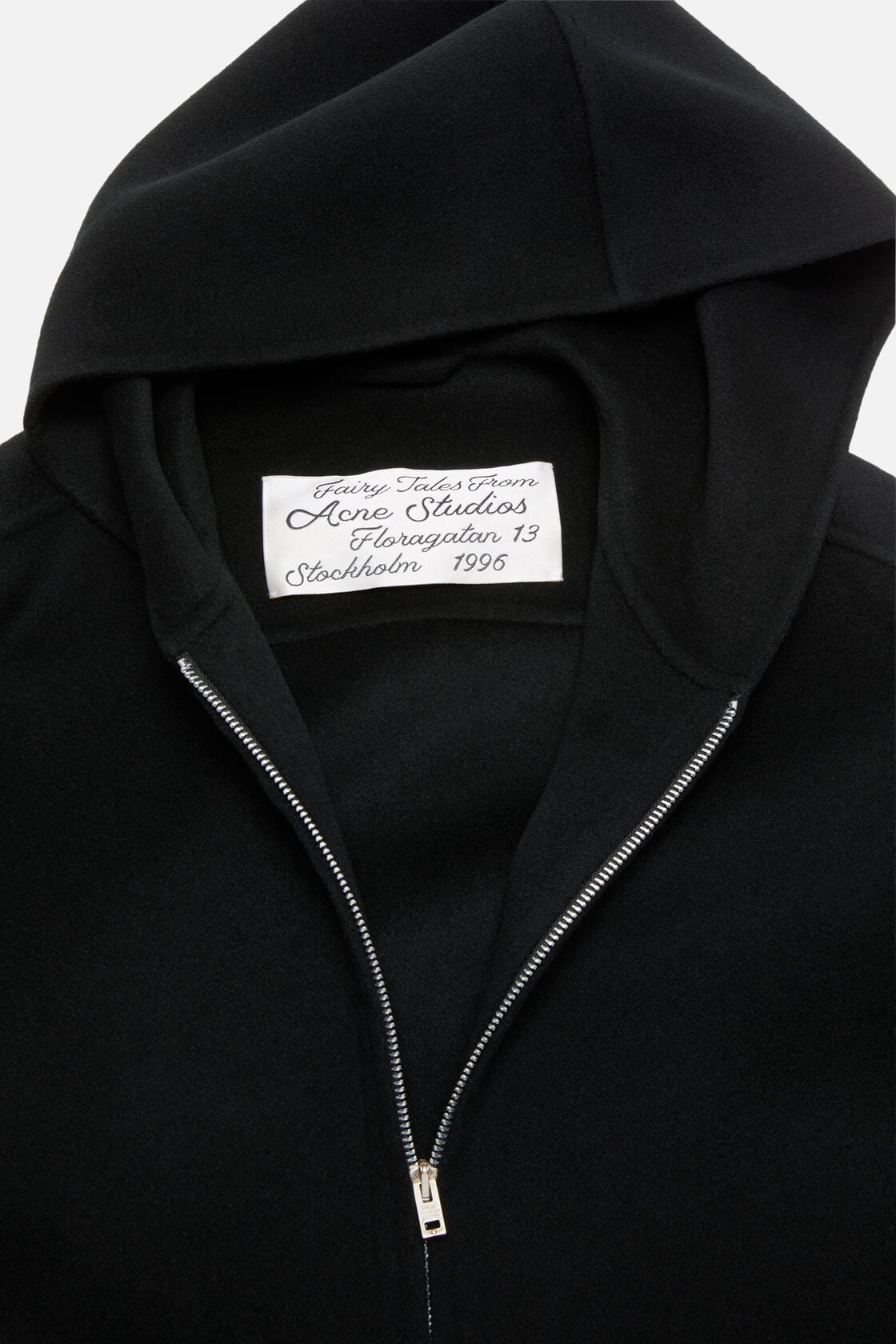 Cashmere jacket with hood, Black, 2000x