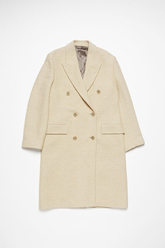Acne Studios - Zweireihiger Wollmantel - Warmes Weiß