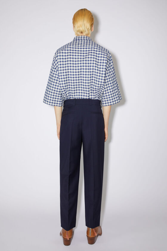 Acne Studios - Wool-blend tailored trousers - Dark navy
