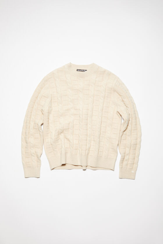 Acne Studios - Cable wool jumper - Oatmeal melange