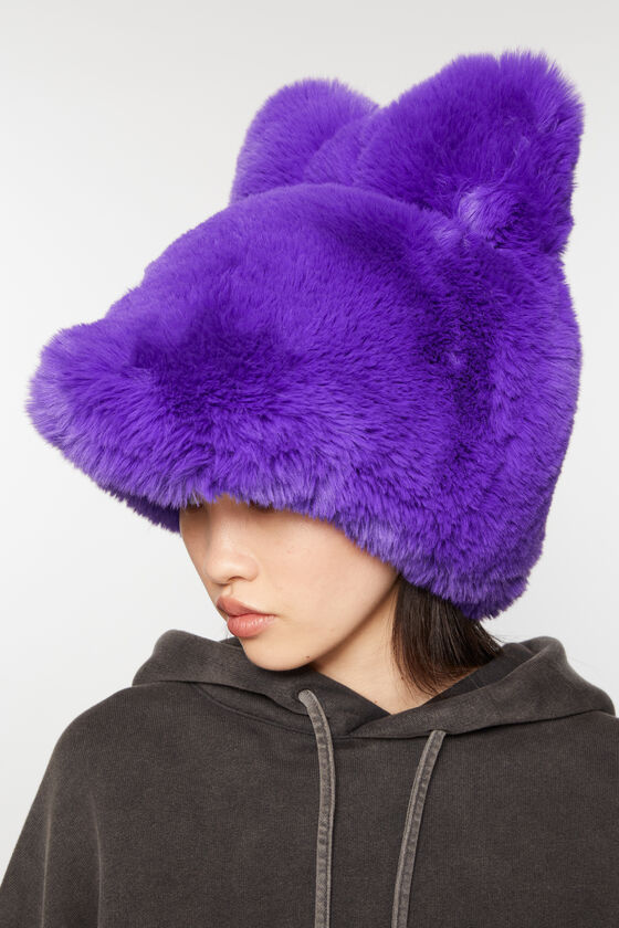 Acne Studios - Fluffy bow hat - Purple 