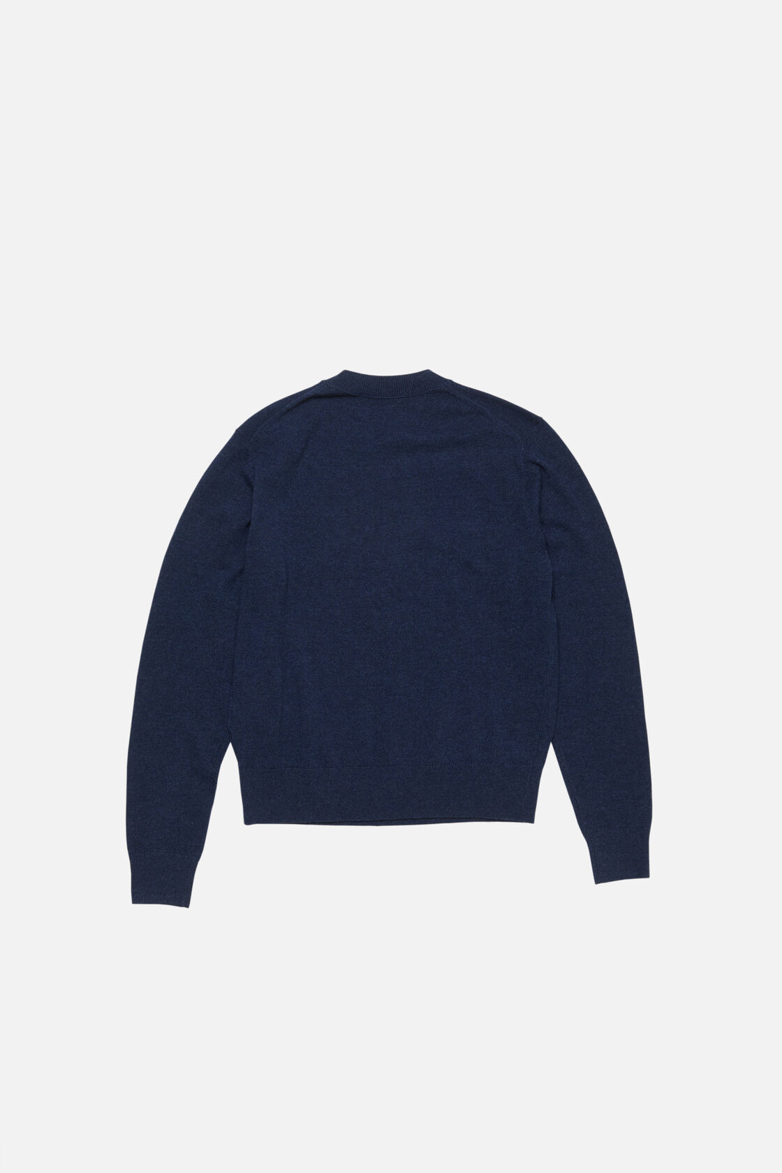 Crewneck jumper - Yak wool, Navy melange, 2000x