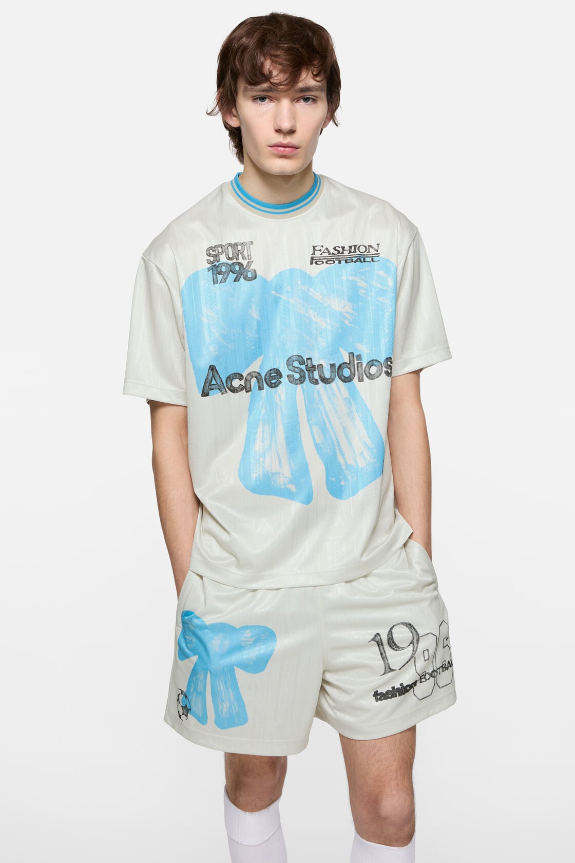 Sports jersey graphic t-shirt, Oat beige, 2000x