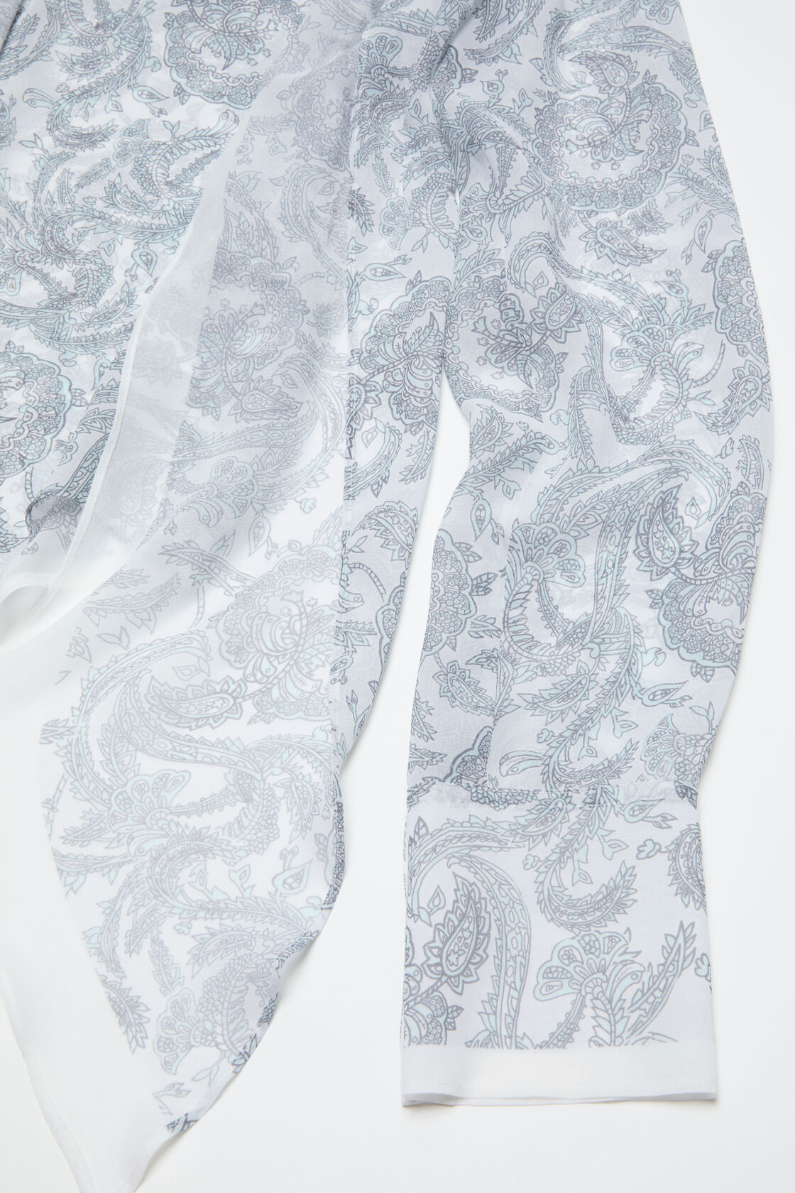 Silk paisley blouse, Light blue/beige, 2000x