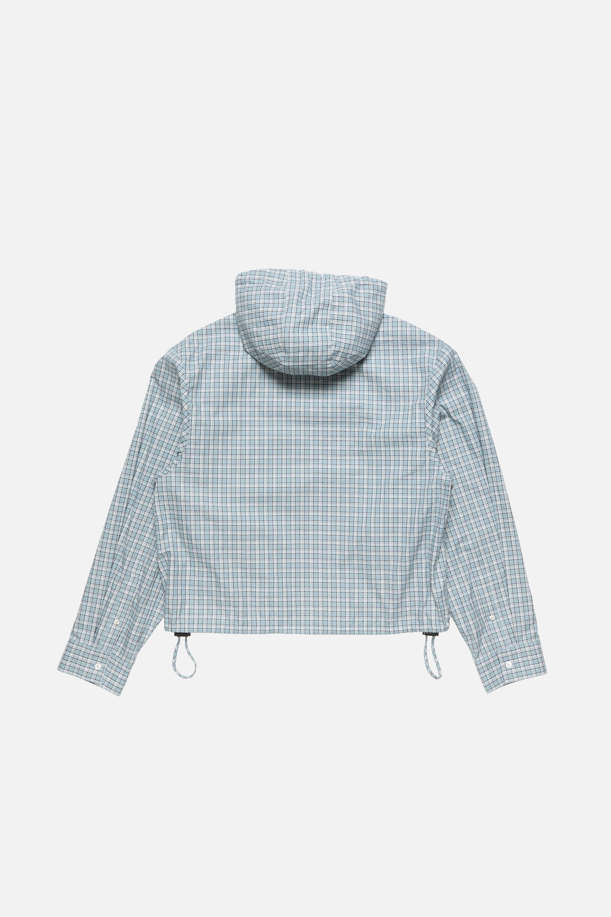 Acne Studios - Hooded check jacket - Blue/white