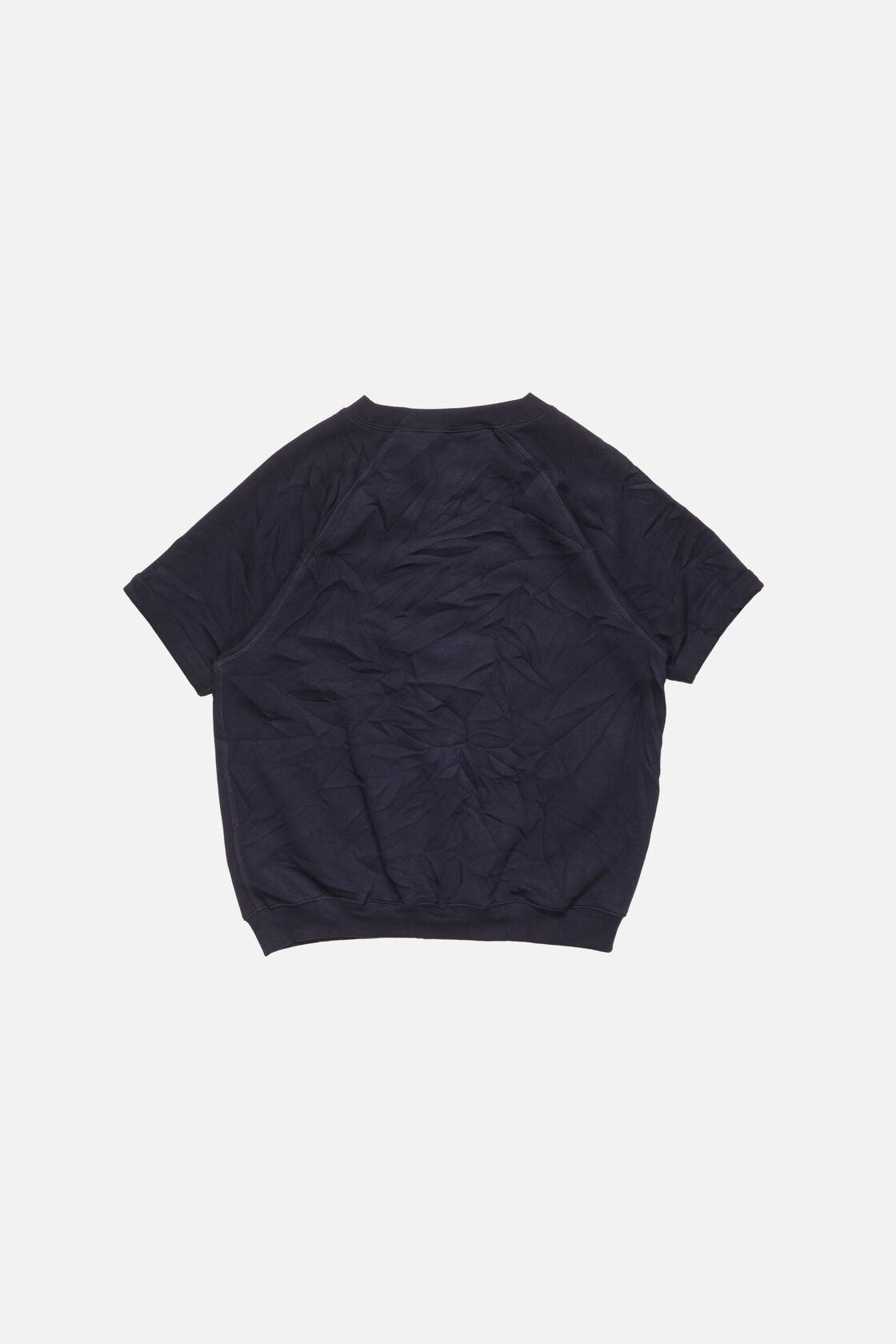 Crinkled fleece t-shirt, Navy, 2000x