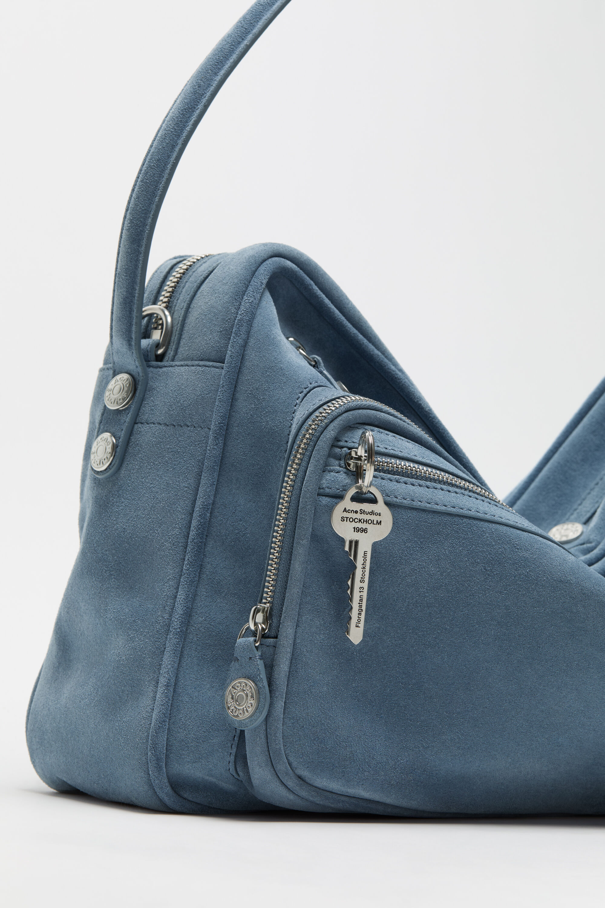 Acne Studios - Camero Camera Suede Shoulder Bag - Denim Blue Acne Studios - Camero Camera Suede Shoulder Bag - Denim Blue