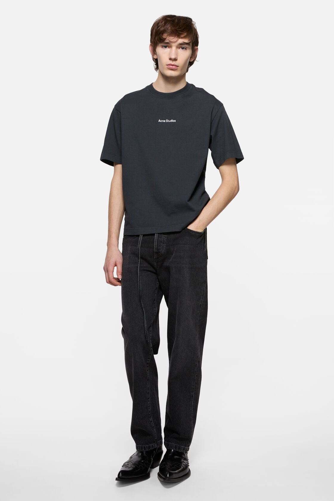 T-shirt stamp logo - Relaxed fit, Black, 2000x