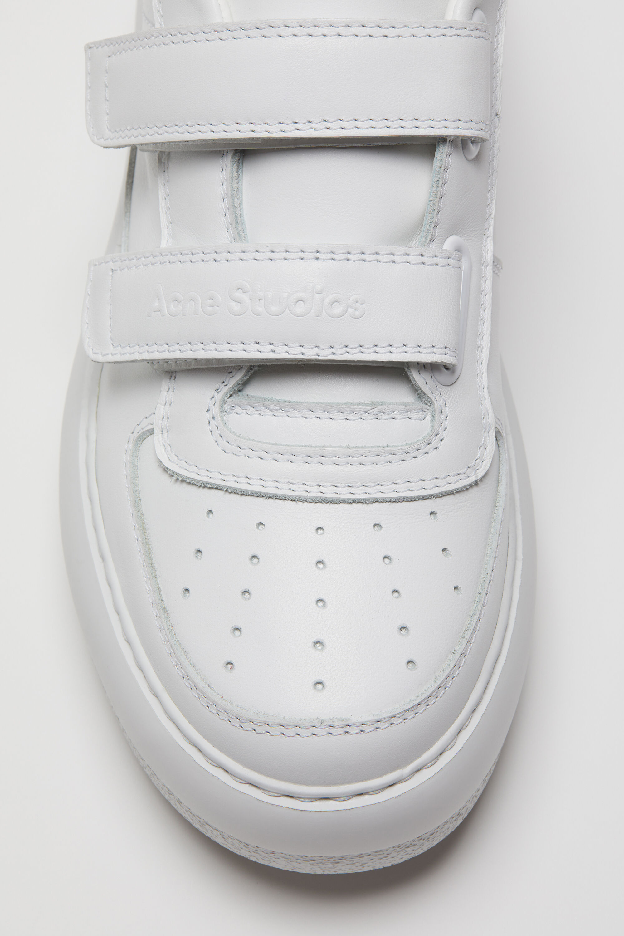 Acne Studios - Velcro strap platform sneakers - Optic white/optic