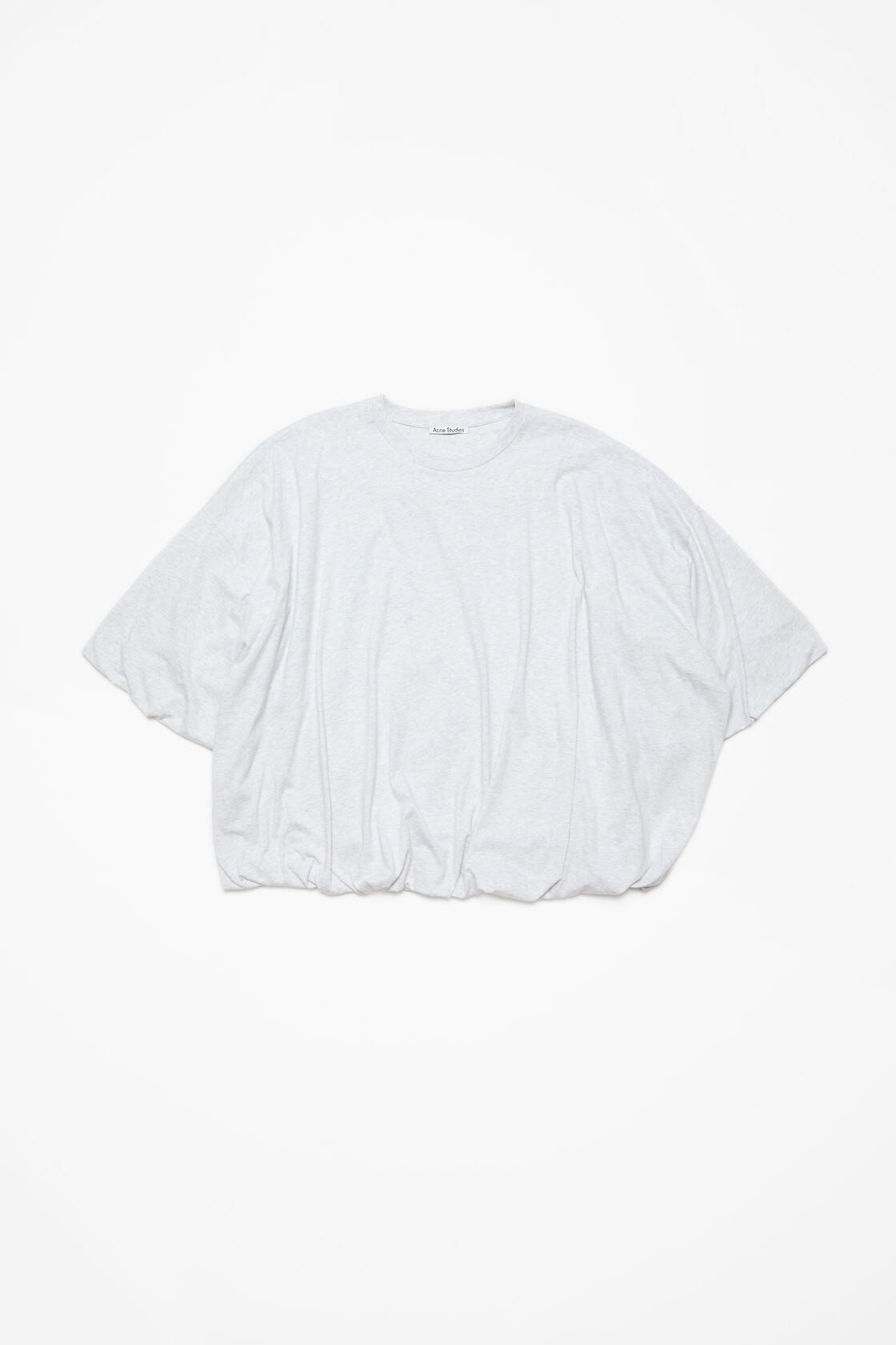 Gathered logo t-shirt, Grey Melange, 2000x