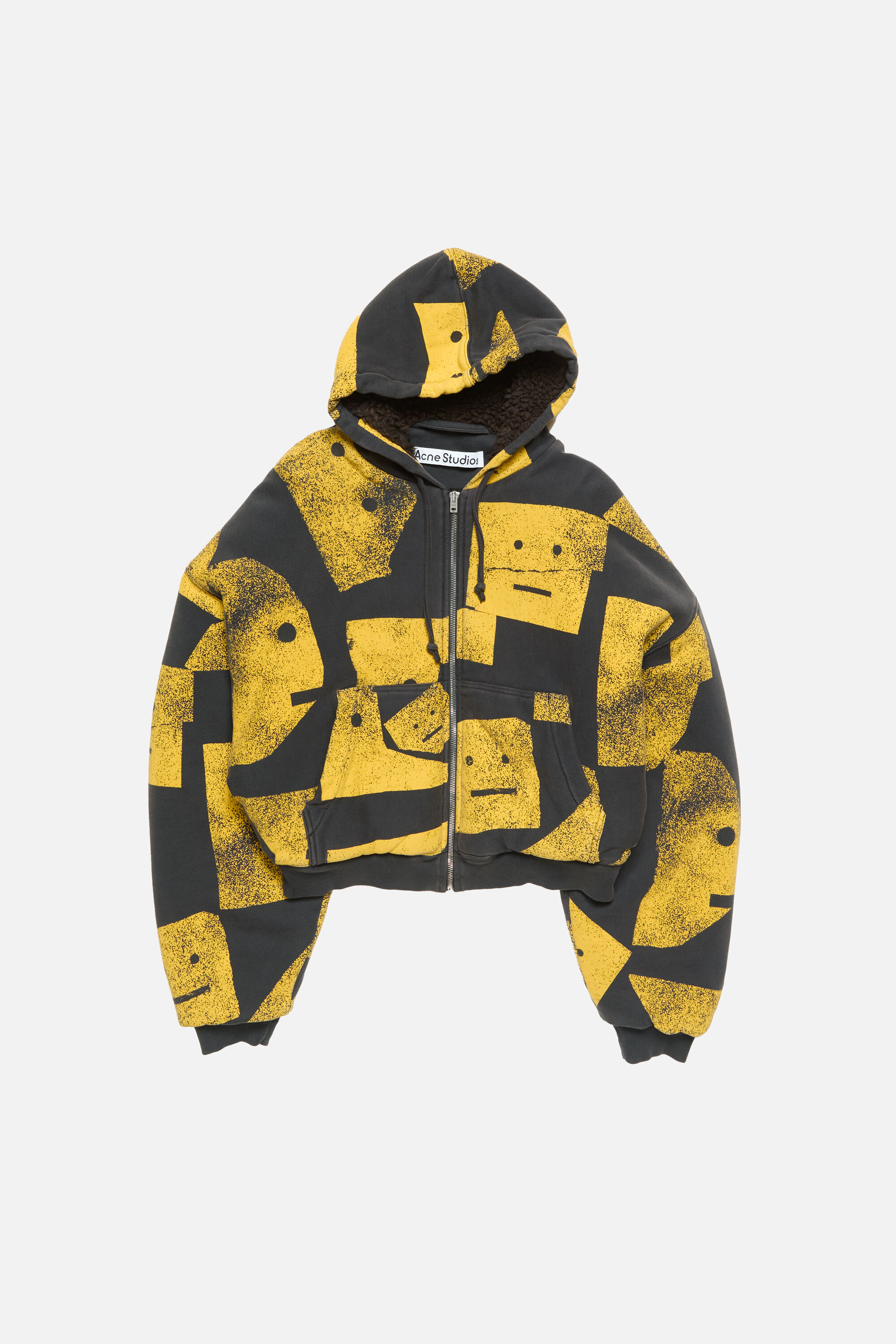 Acne Studios - Face zip-up hoodie - Faded black