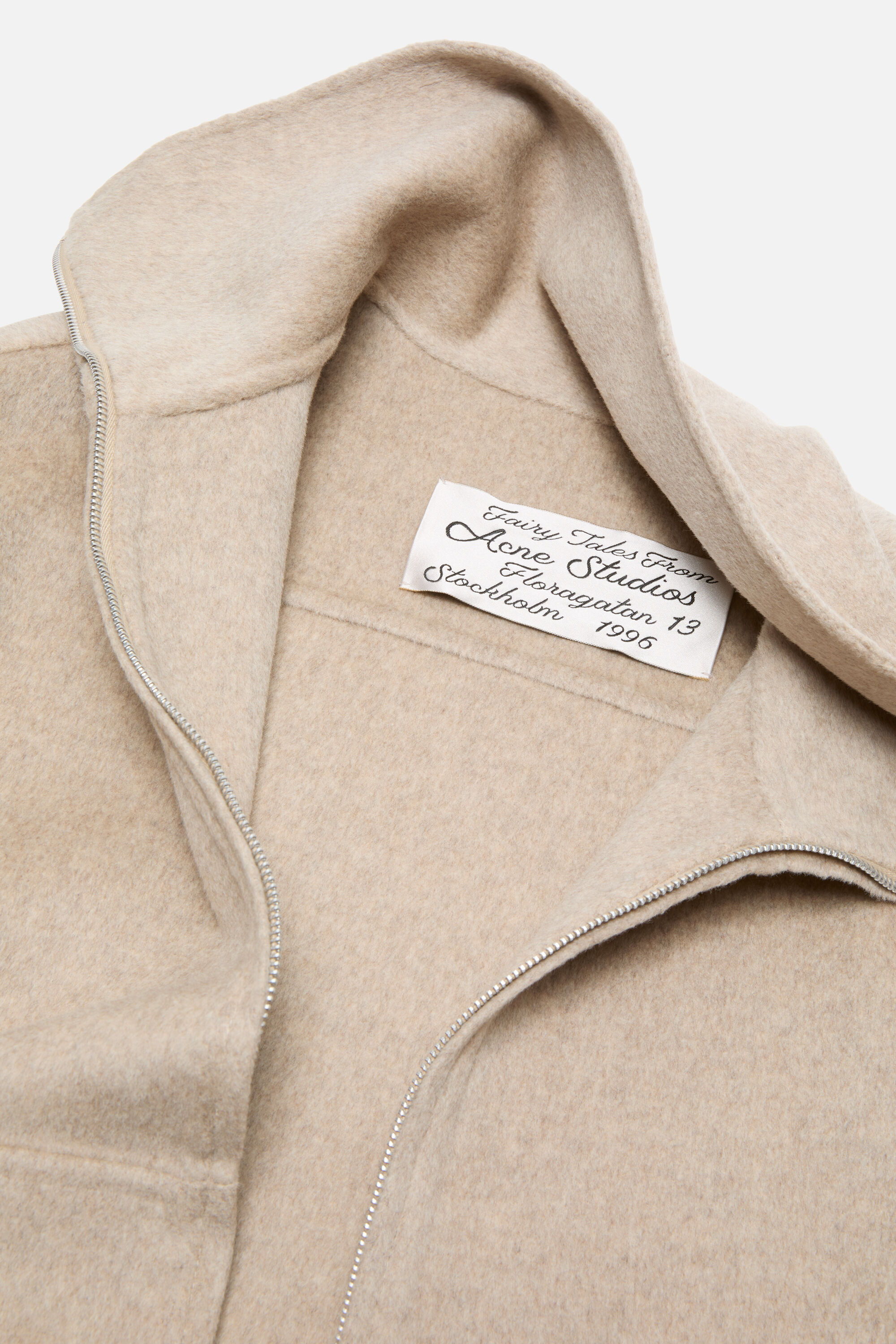 Acne Studios - ウールジップジャケット - オートミールメランジ