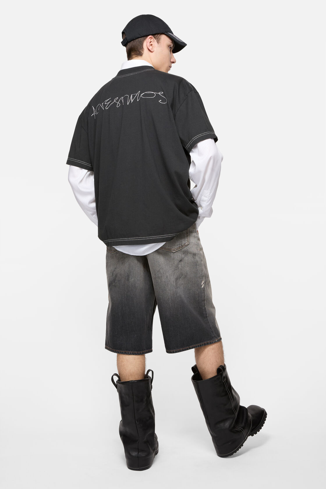 ロゴTシャツ, フェイデッドブラック, 2000x