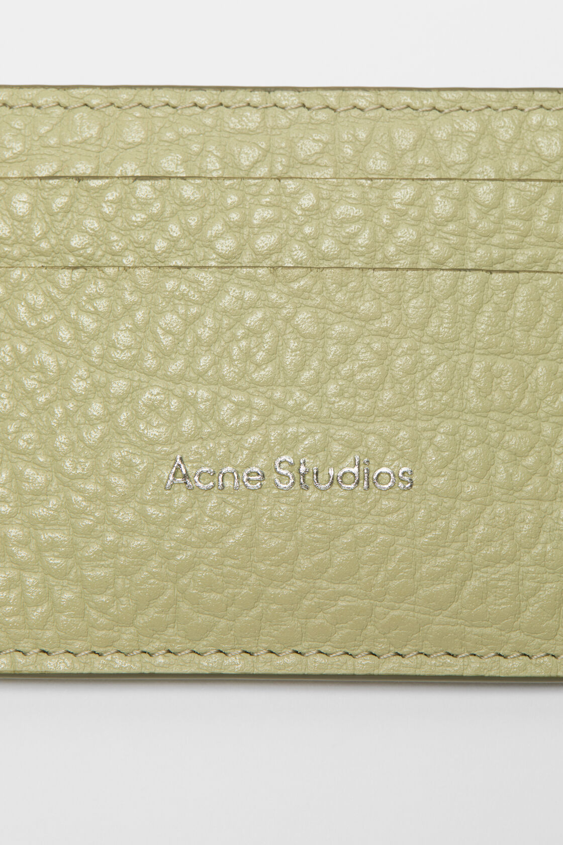 Leather card holder, Sage green/herb green, 2000x