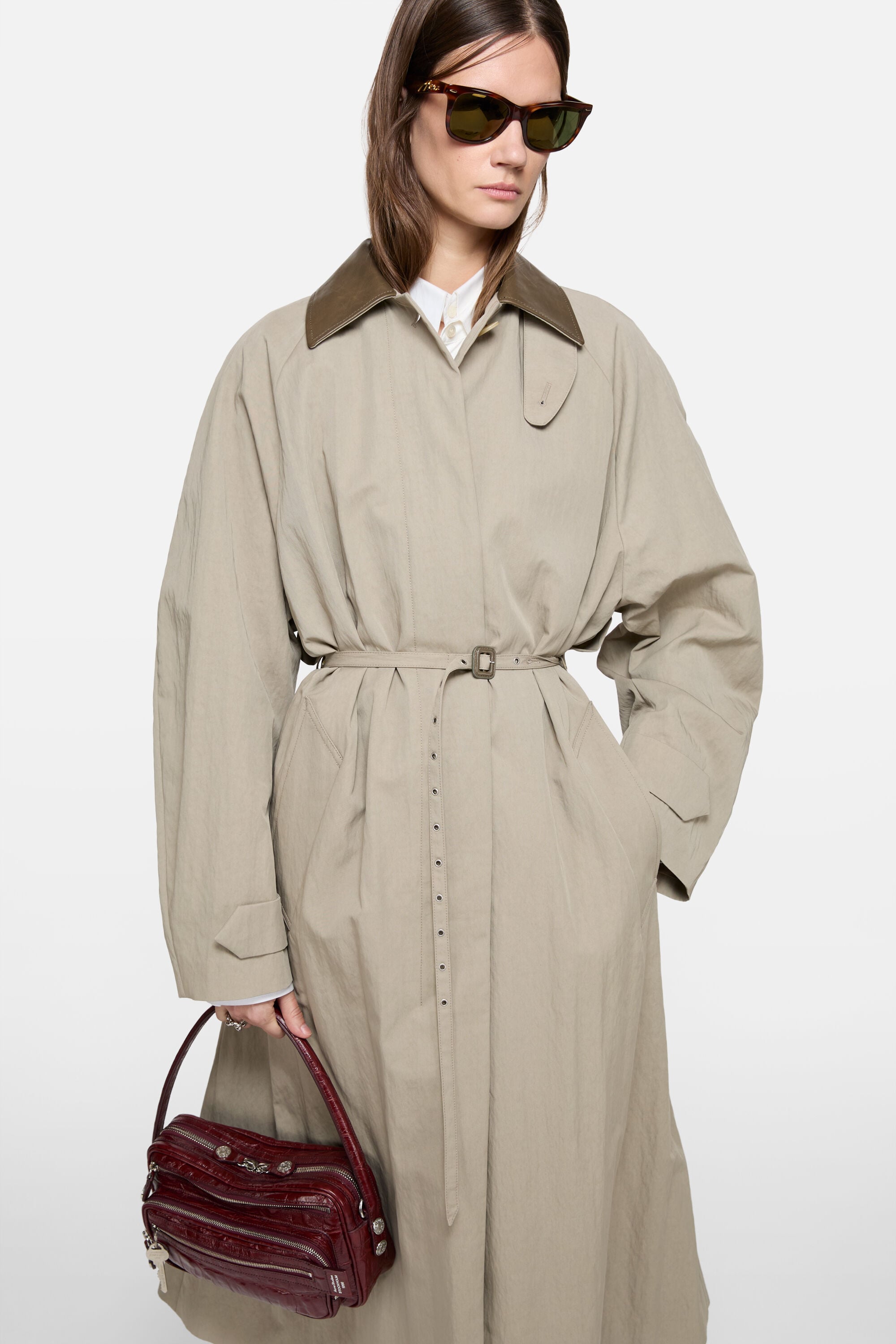 Acne Studios - Belted trench coat - Khaki grey