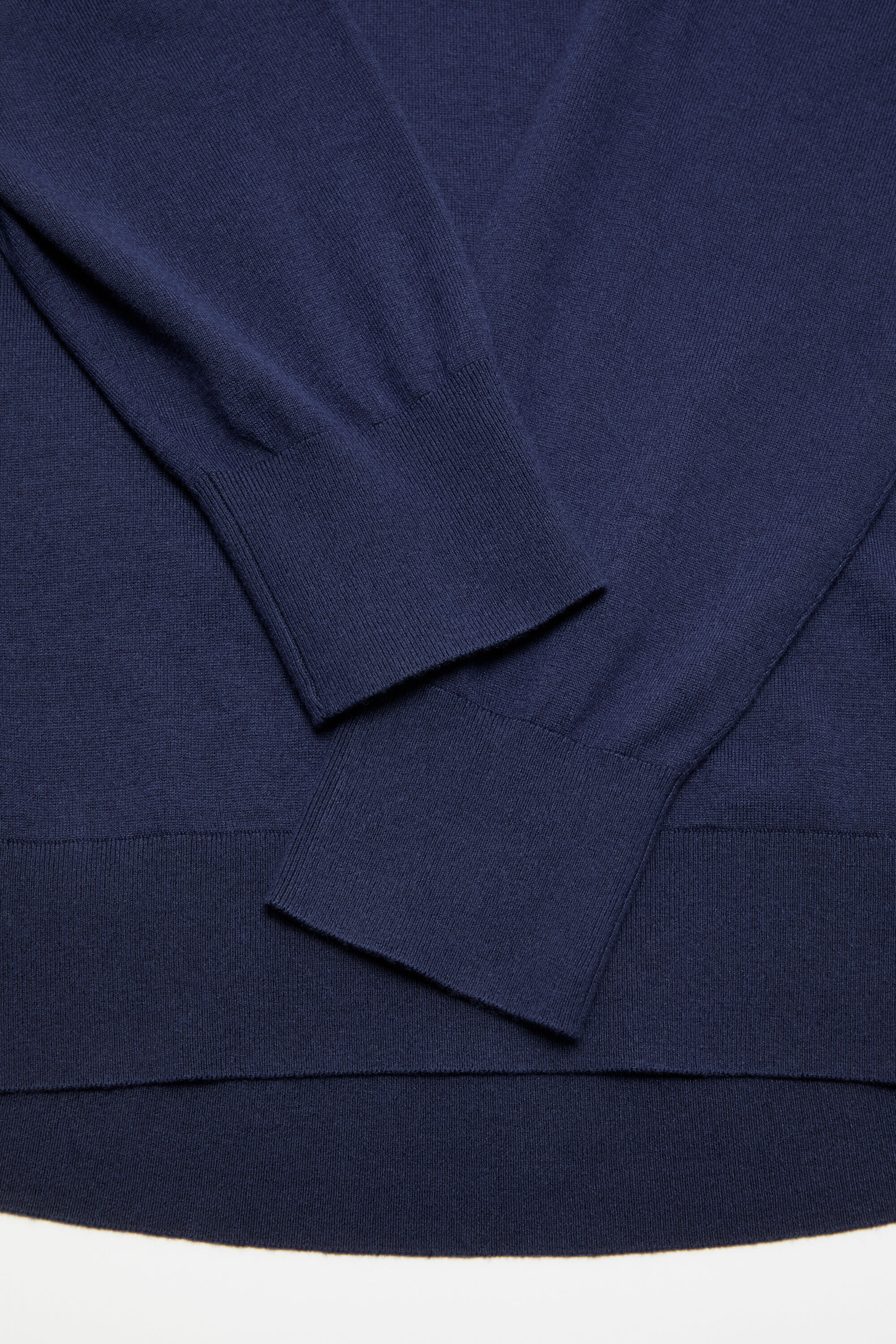 Acne Studios - シルクブレンドポロニット - ネイビー/ベージュ