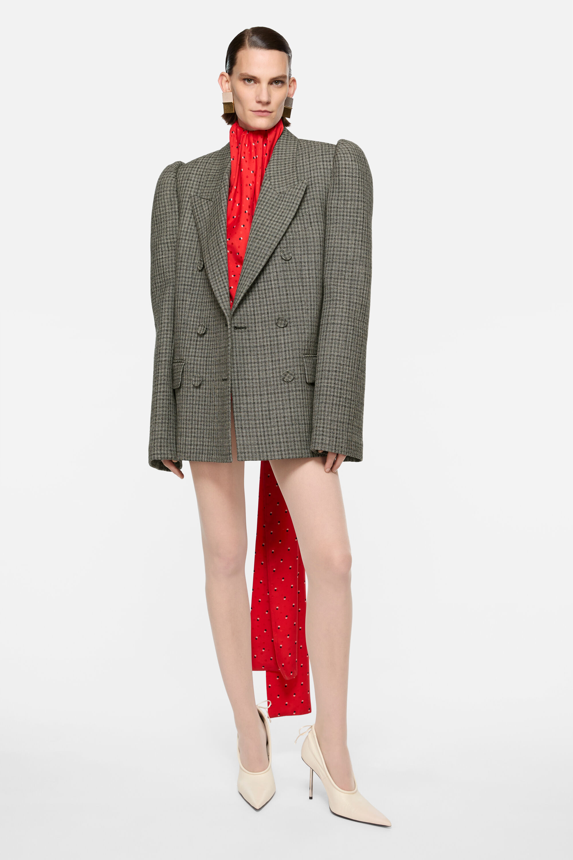 ジャケット・アウター DRESSEDUNDRESSED Double Breasted Blazer Acne Studios - Double-breasted suit jacket - Black/white