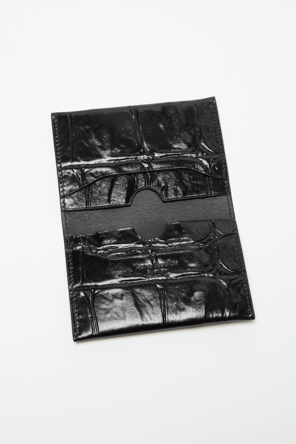 Folded leather wallet, Black, 2000x