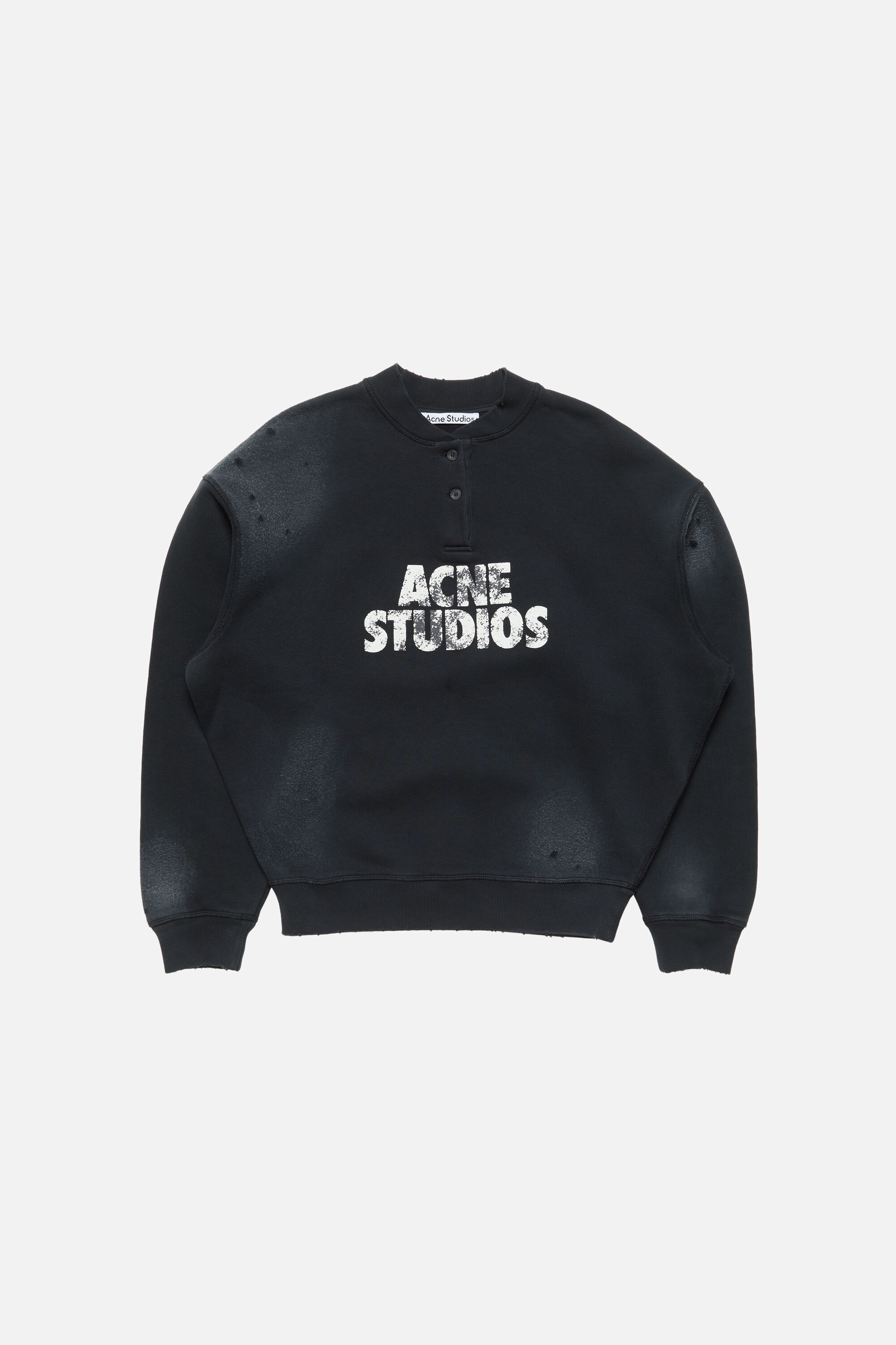 Acne Studios - フリースロゴスウェットシャツ - ブラック