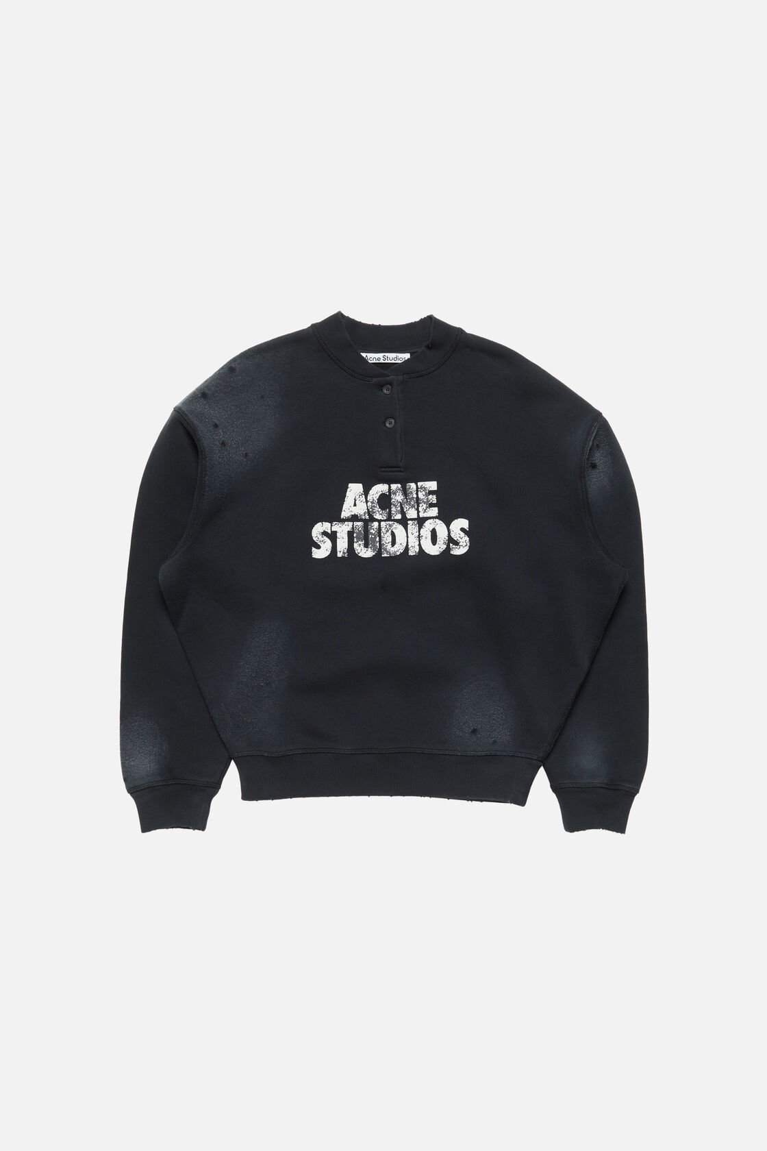 Fleece logo sweatshirt, Black, 2000x