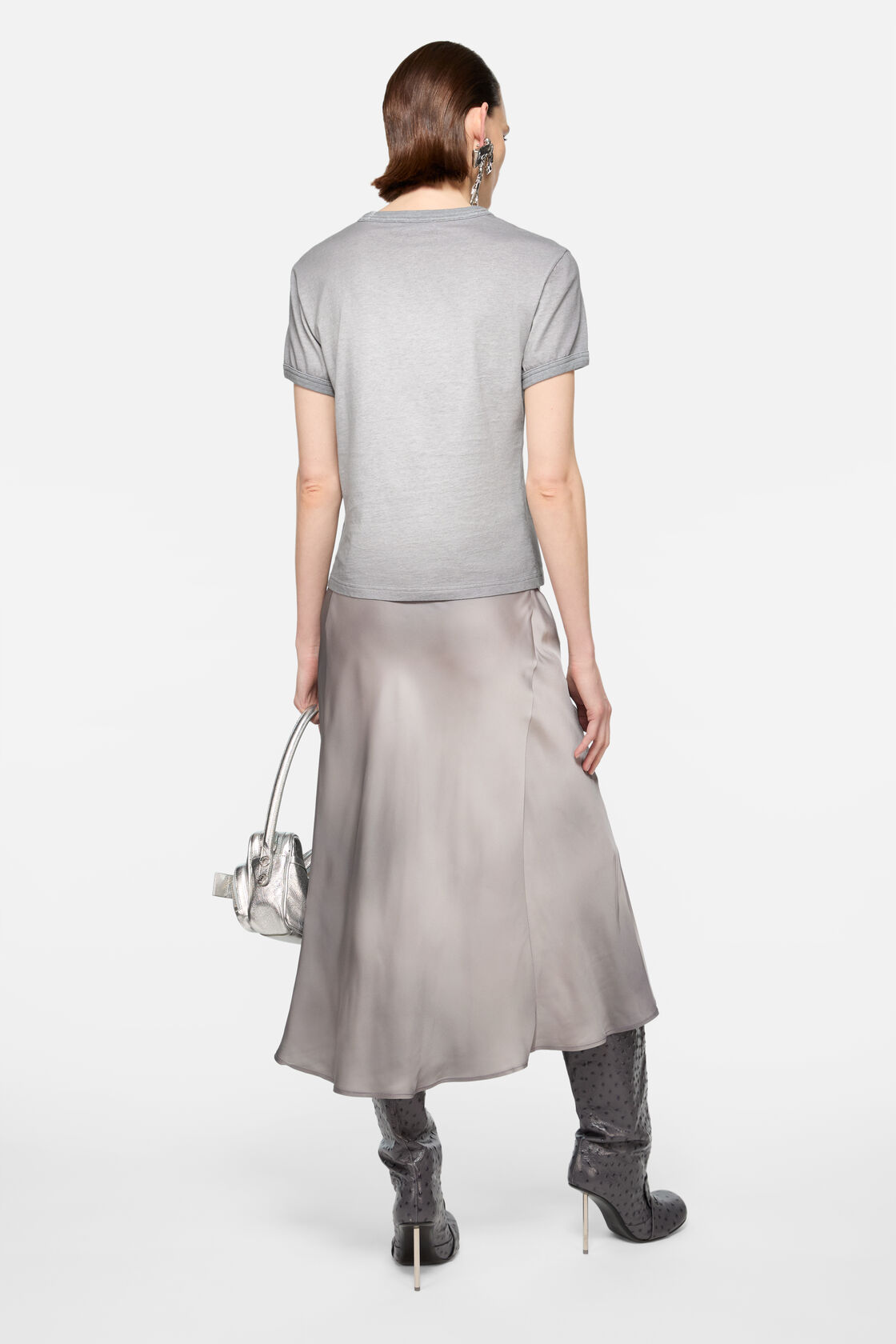 Sprayed vintage logo t-shirt, Grey Melange, 2000x