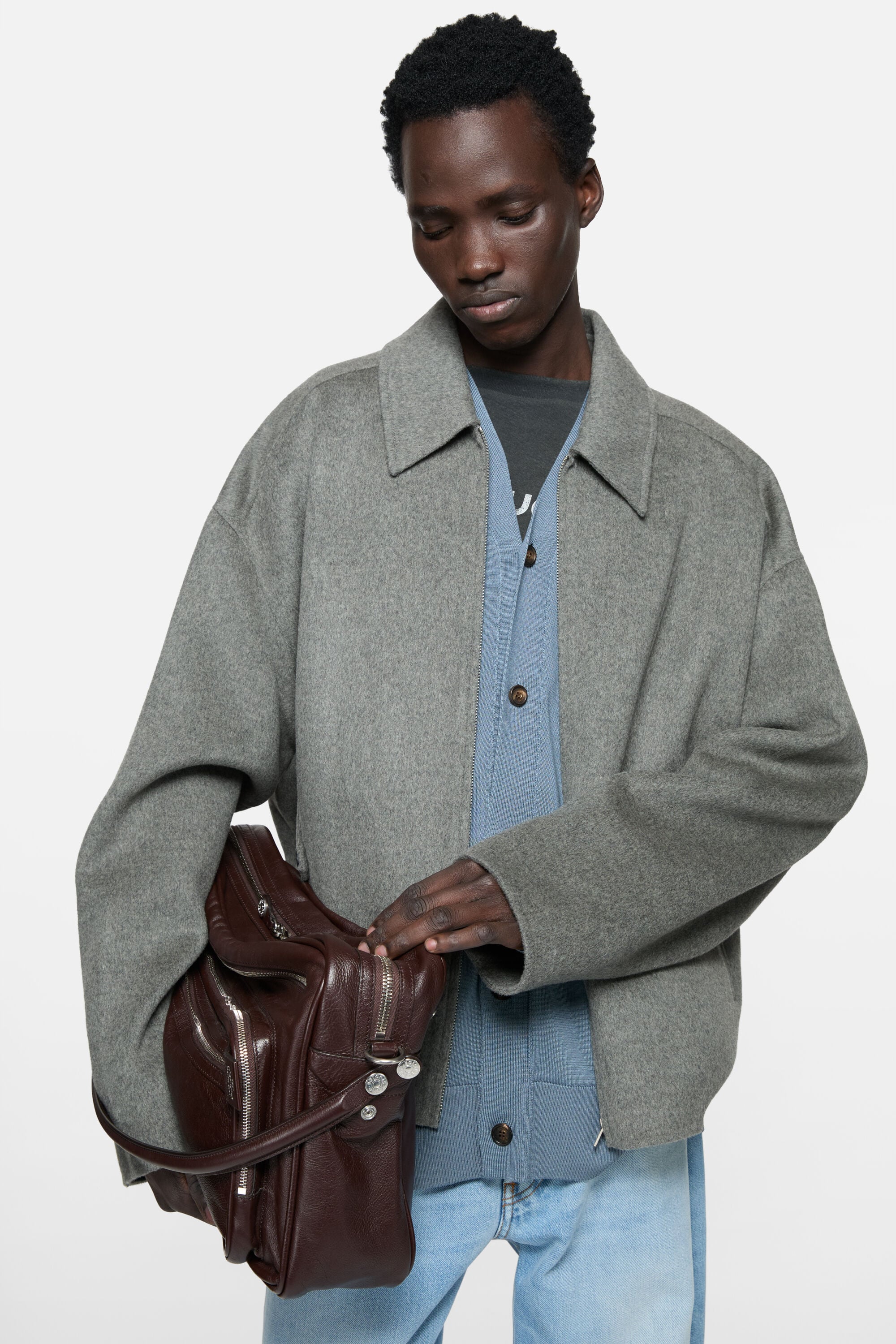Acne Studios - Cashmere blend jacket - Vintage grey melange