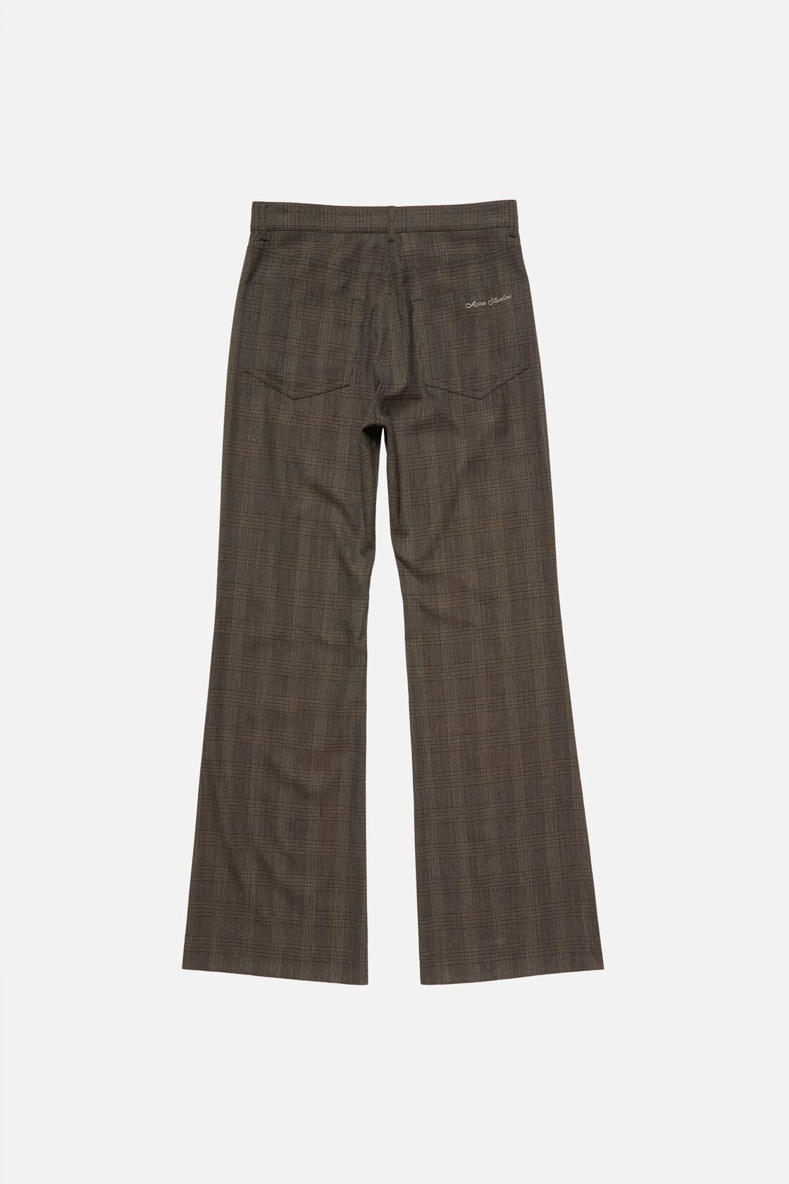 Tailored Wool Check Trousers, Brown/black, 2000x