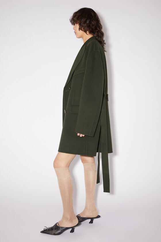 Acne Studios - Double-breasted belted jacket - Forest green