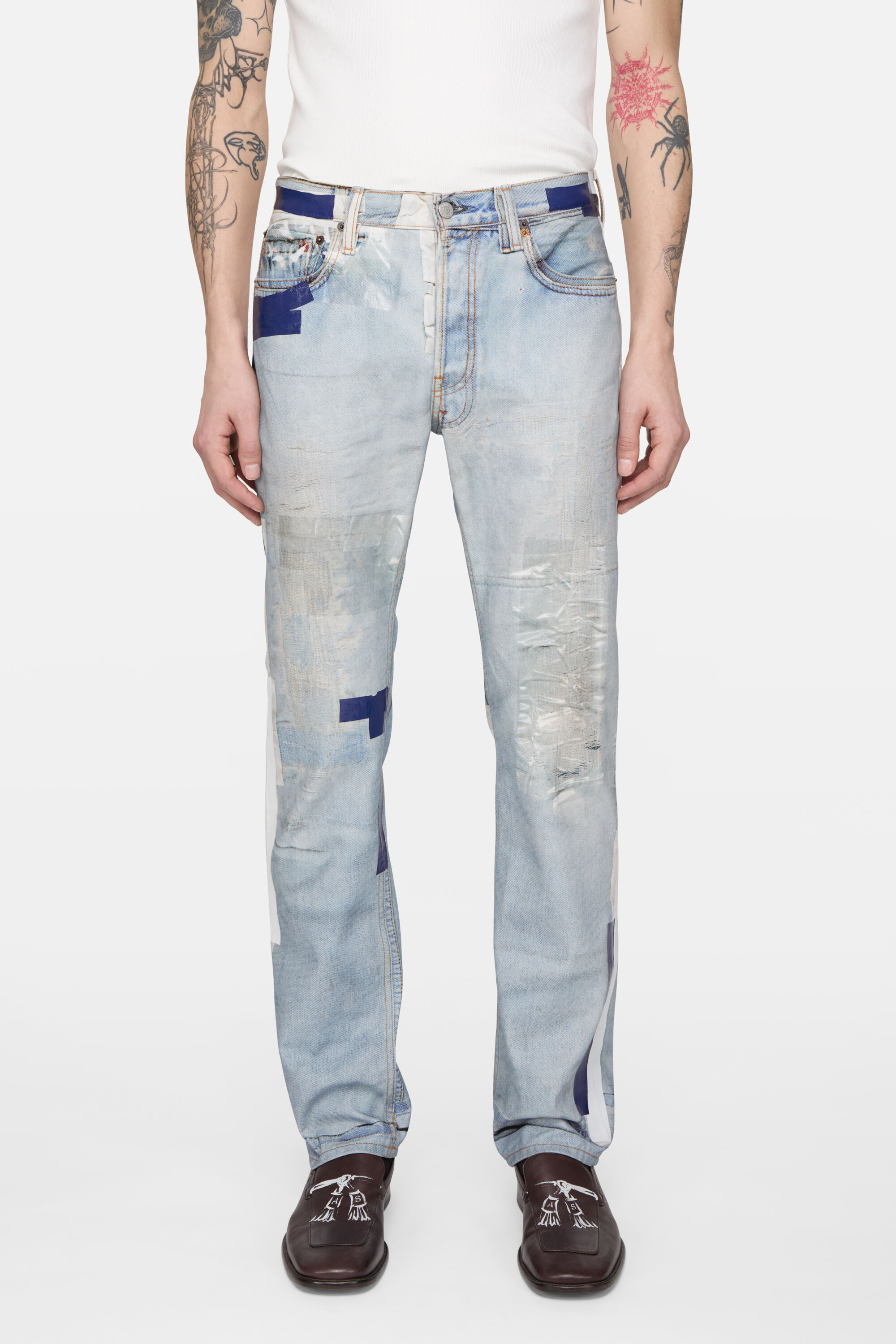 Acne Studios - Trompe-l'œil tape jeans - 1996M - Light blue