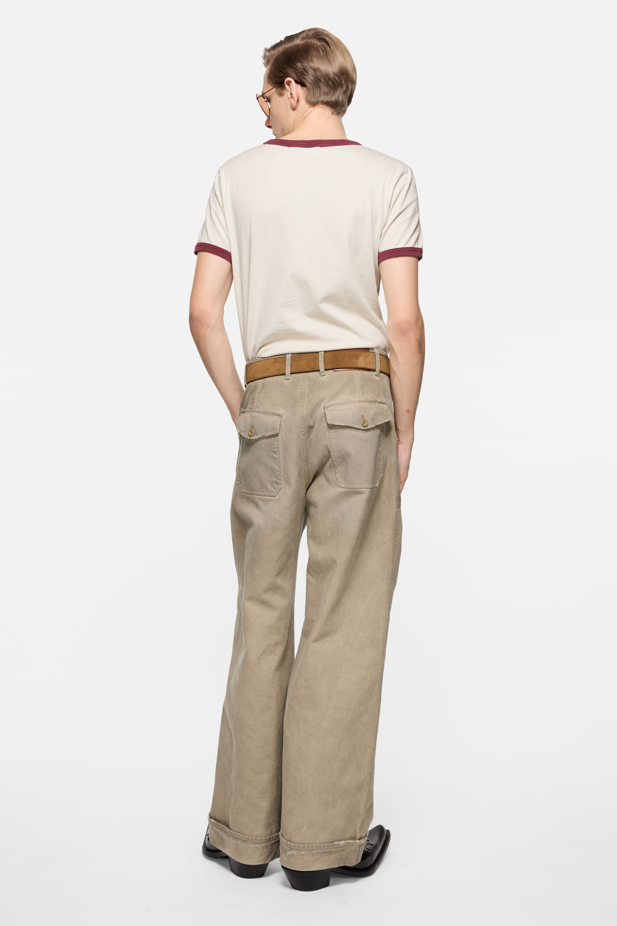 Acne Studios - Graphic t-shirt - Off white/burgundy