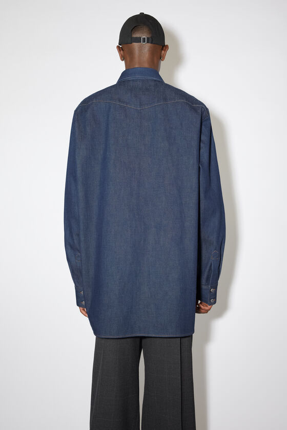 Acne Studios - Denim button-up shirt - Indigo blue