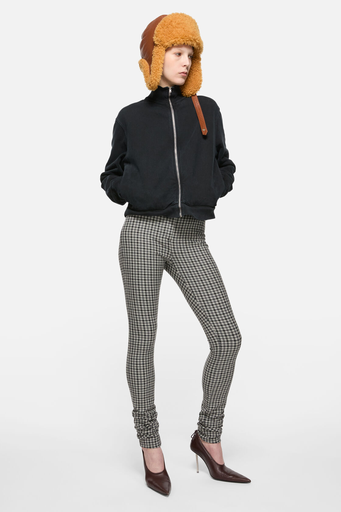 Zip-up sweatshirt, Faded black, 2000x