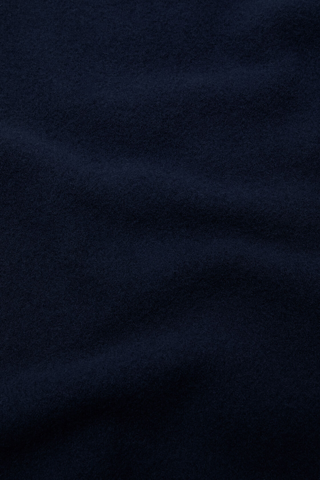 Fringe wool scarf &ndash; Narrow, Navy blue, 2000x