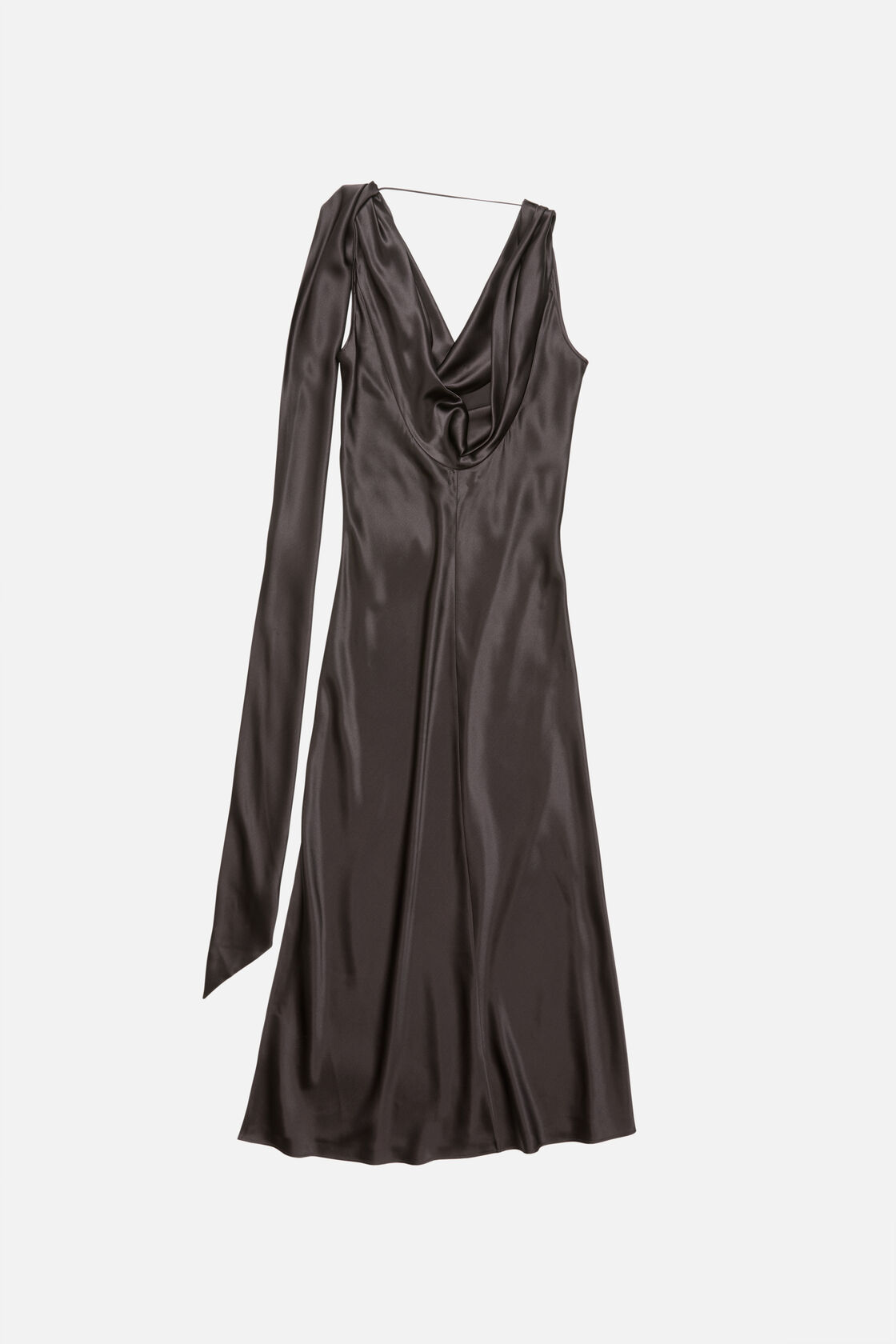 Satin dress, Graphite grey, 2000x