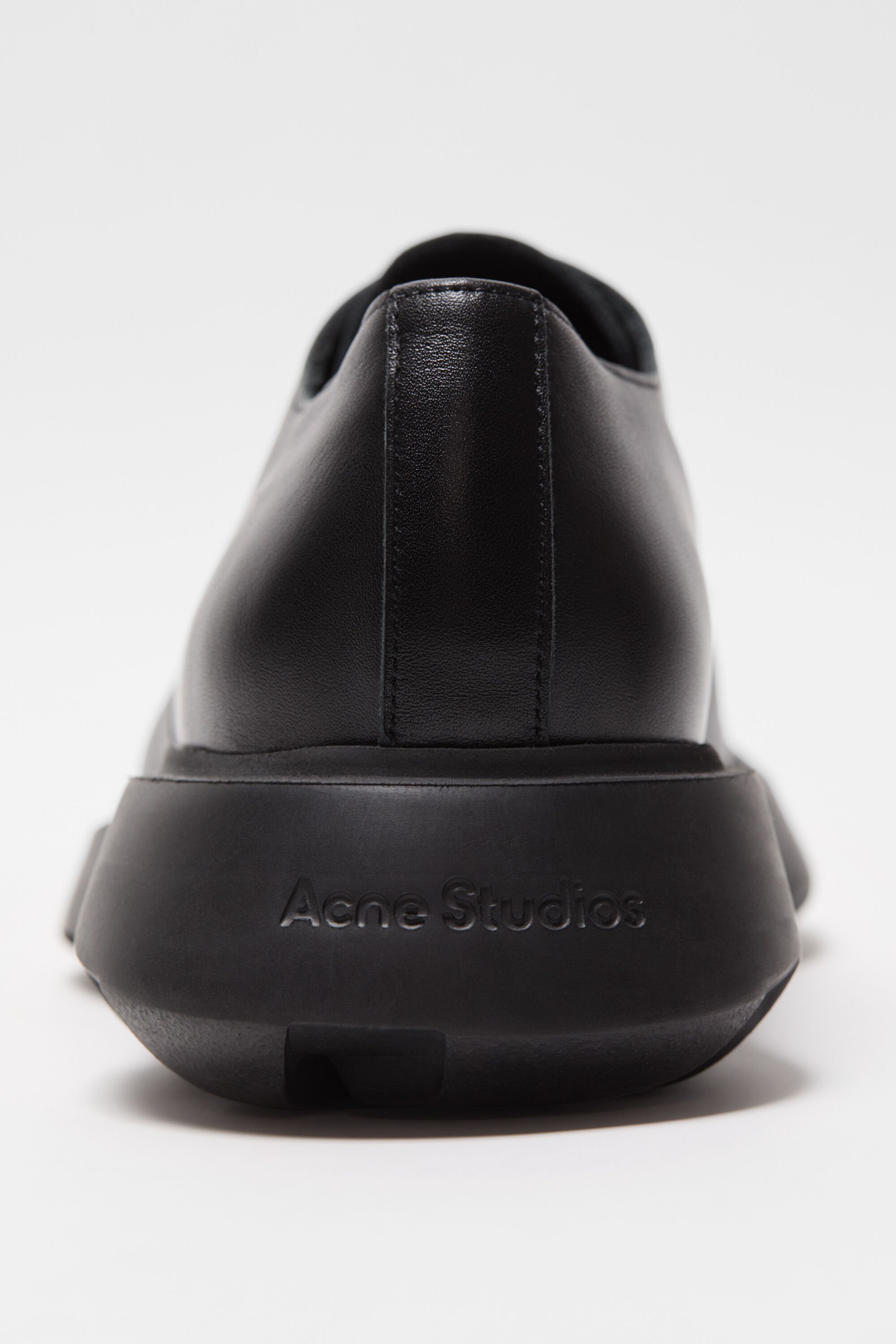 Acne Studios - レザーレースアップシューズ - ブラック