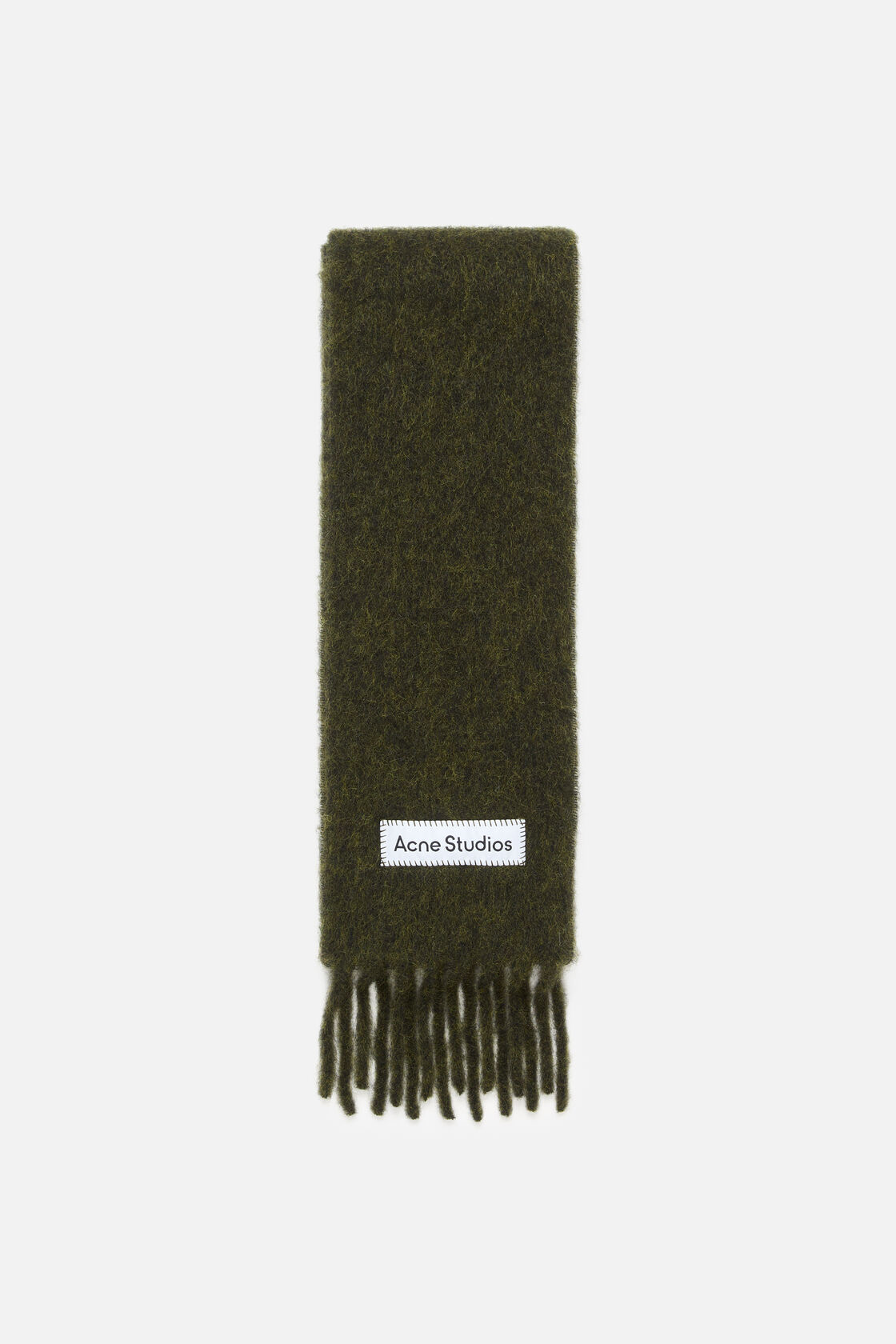 Skinny mohair scarf, Forest green, 2000x