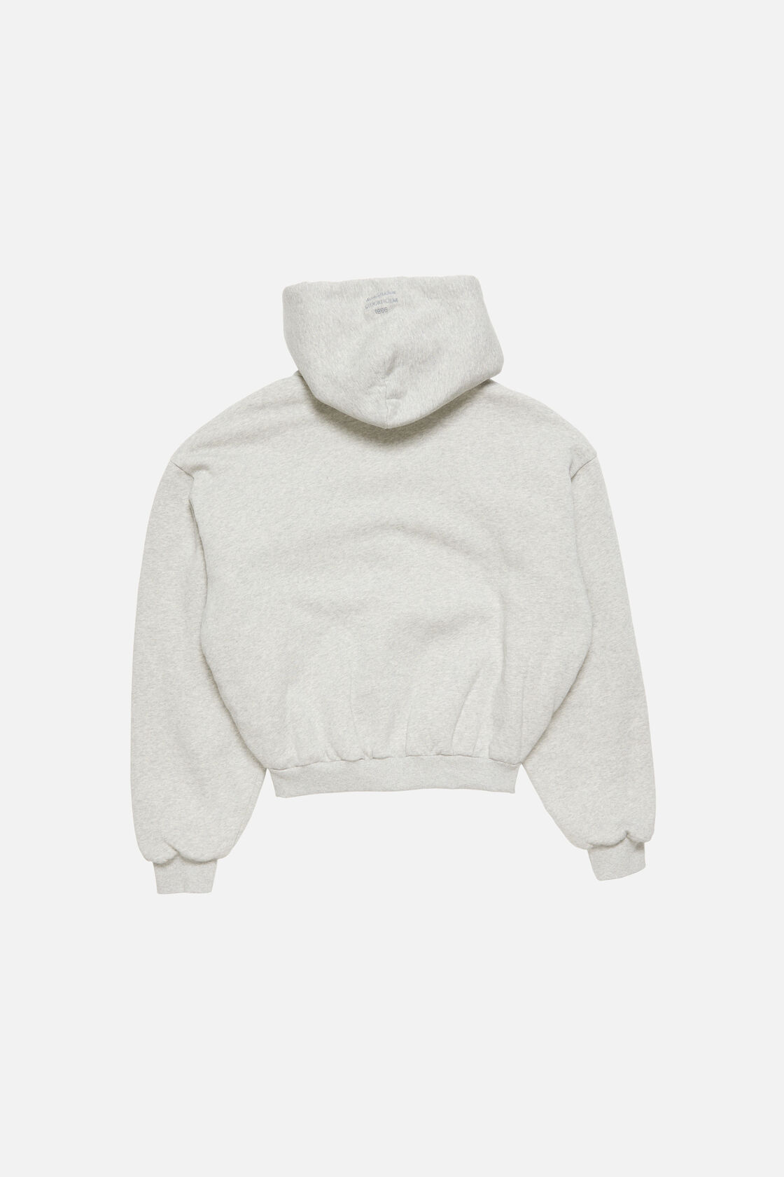 Hooded zip-up sweatshirt, Grey Melange, 2000x