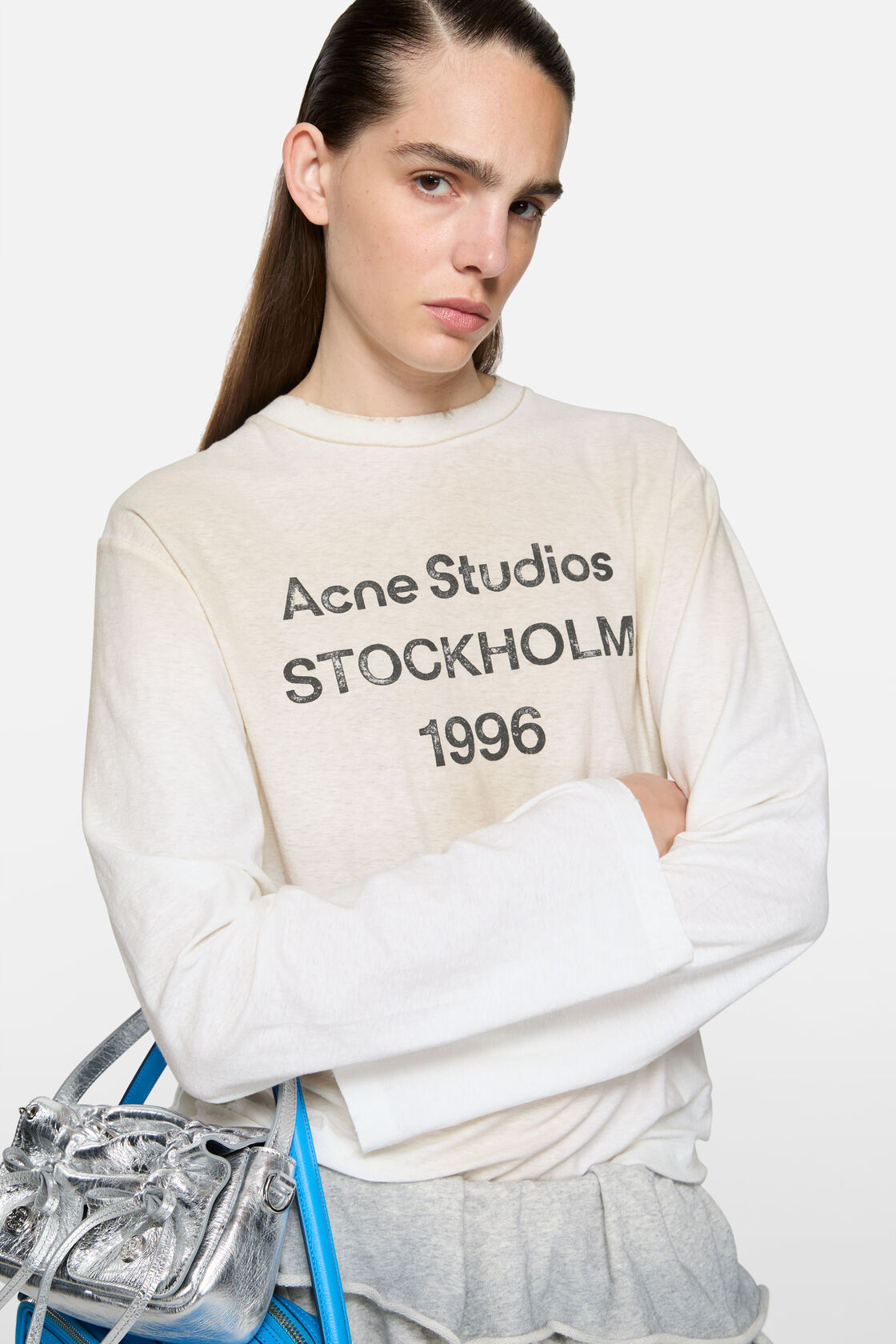 Logo t-shirt - Relaxed fit, Dusty white, 2000x