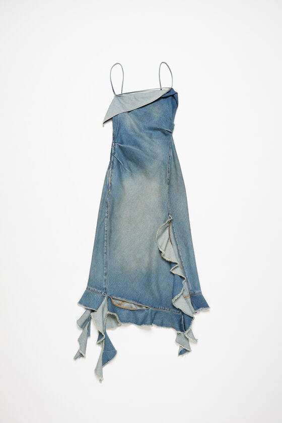 Acne Studios - Jeanskleid mit Rüschen - Mid Blue